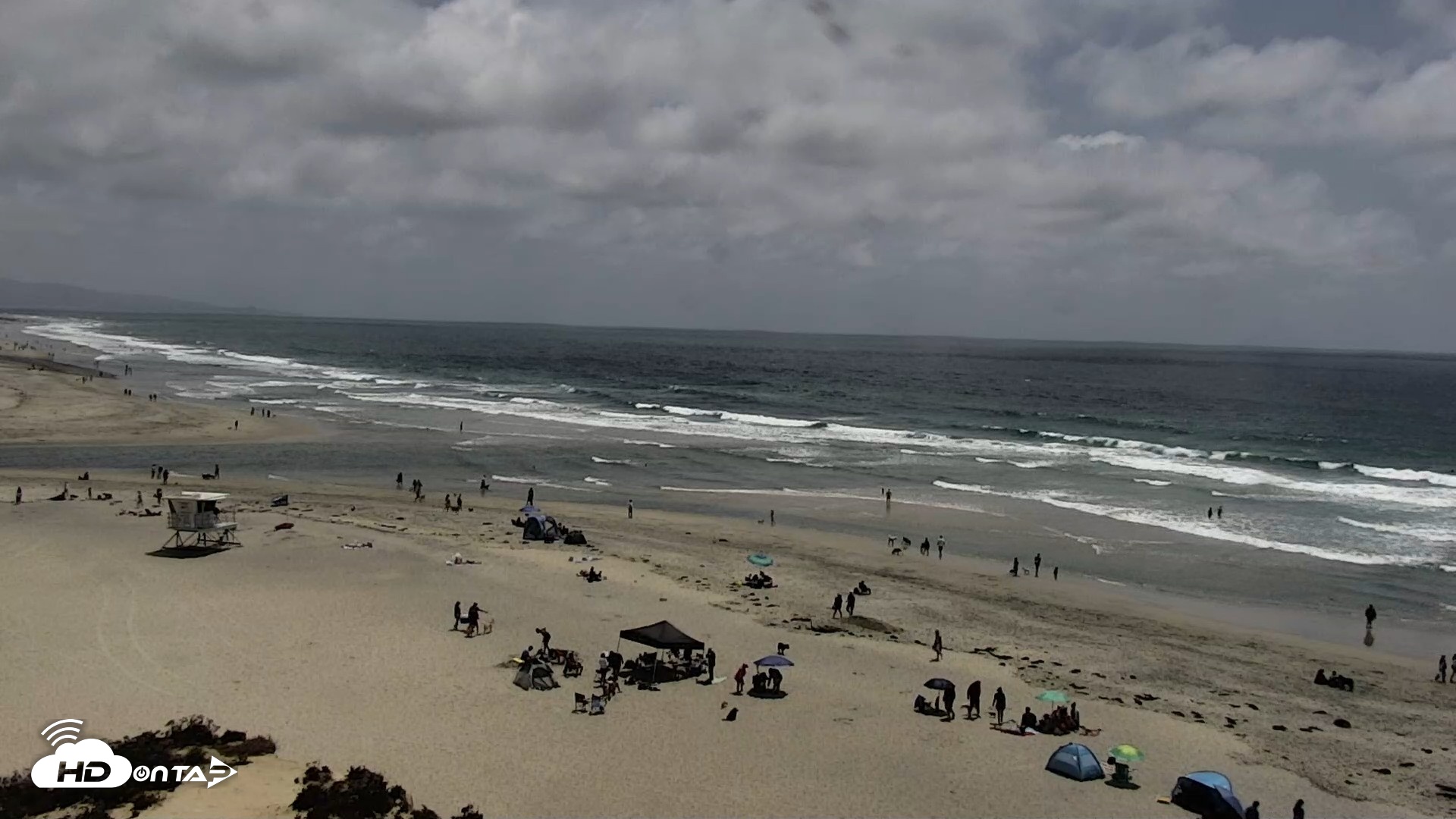 Snapshot of Del Mar Beach North Live Webcam taken May 16, 2026, 1:51pm PDT