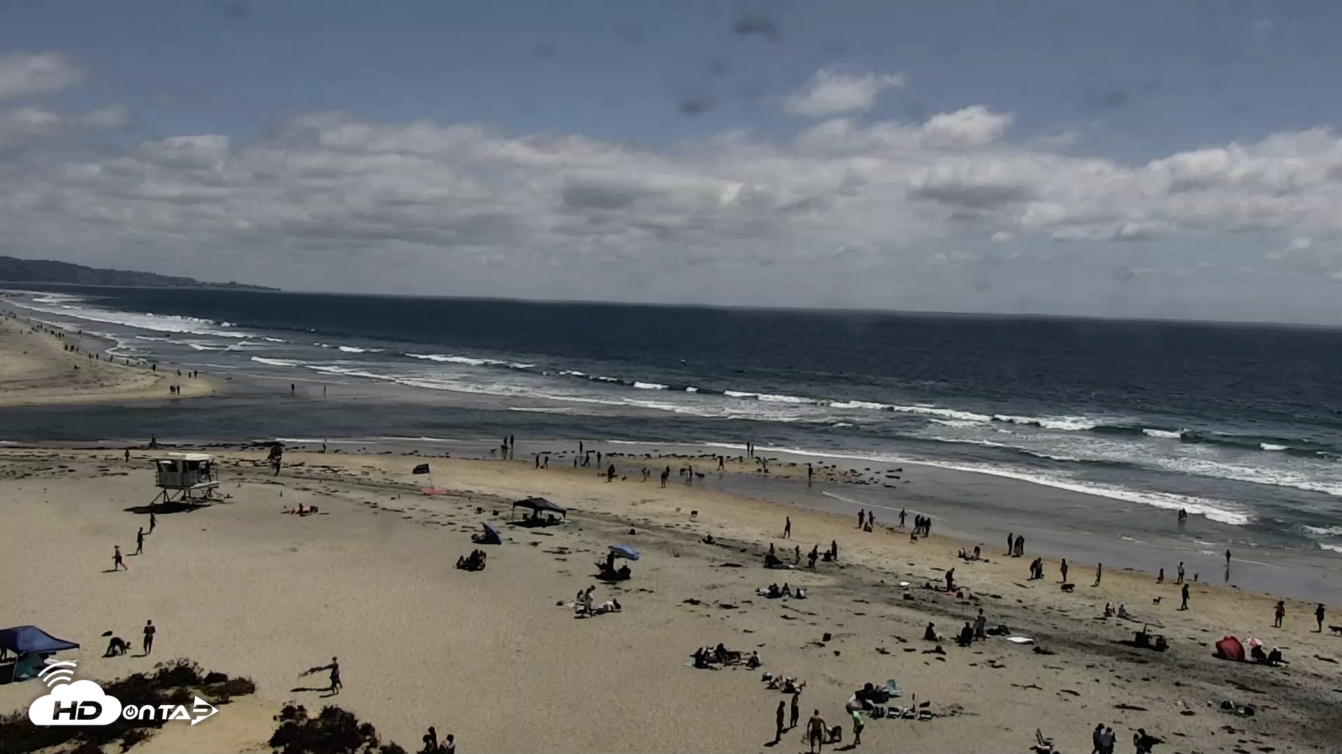 Snapshot of Del Mar Beach North Live Webcam taken May 25, 2026, 2:39pm PDT