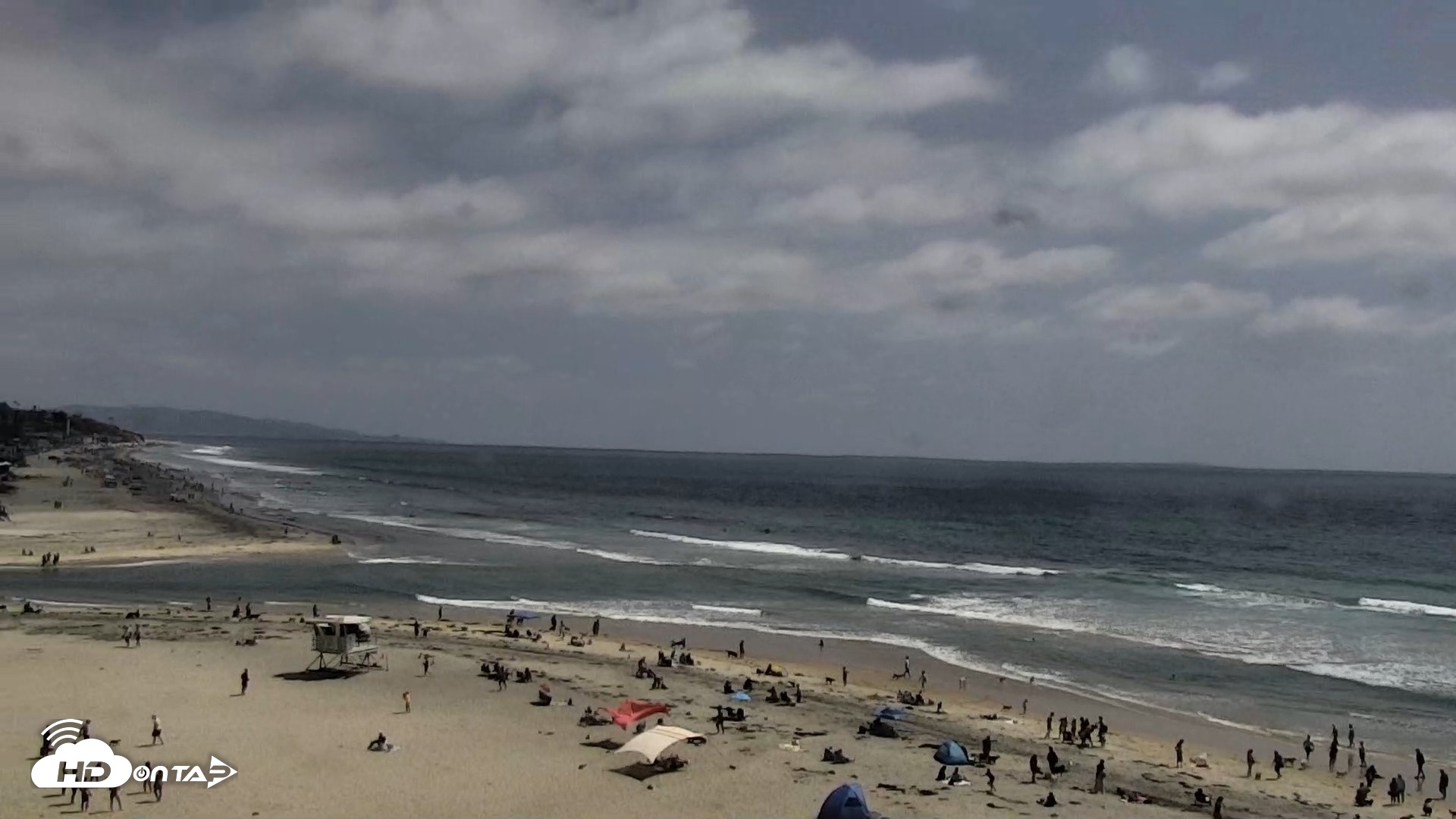Snapshot of Del Mar Beach North Live Webcam taken May 23, 2026, 2:55pm PDT