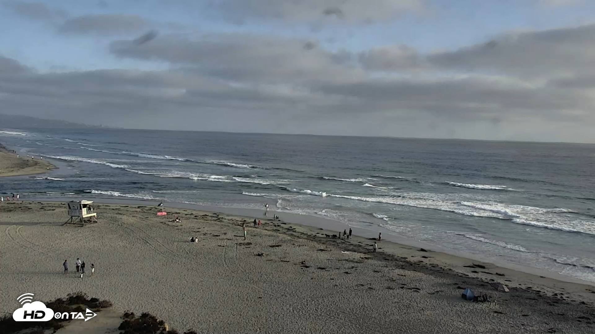 Snapshot of Del Mar Beach North Live Webcam taken Jun 9, 2026, 6:54pm PDT