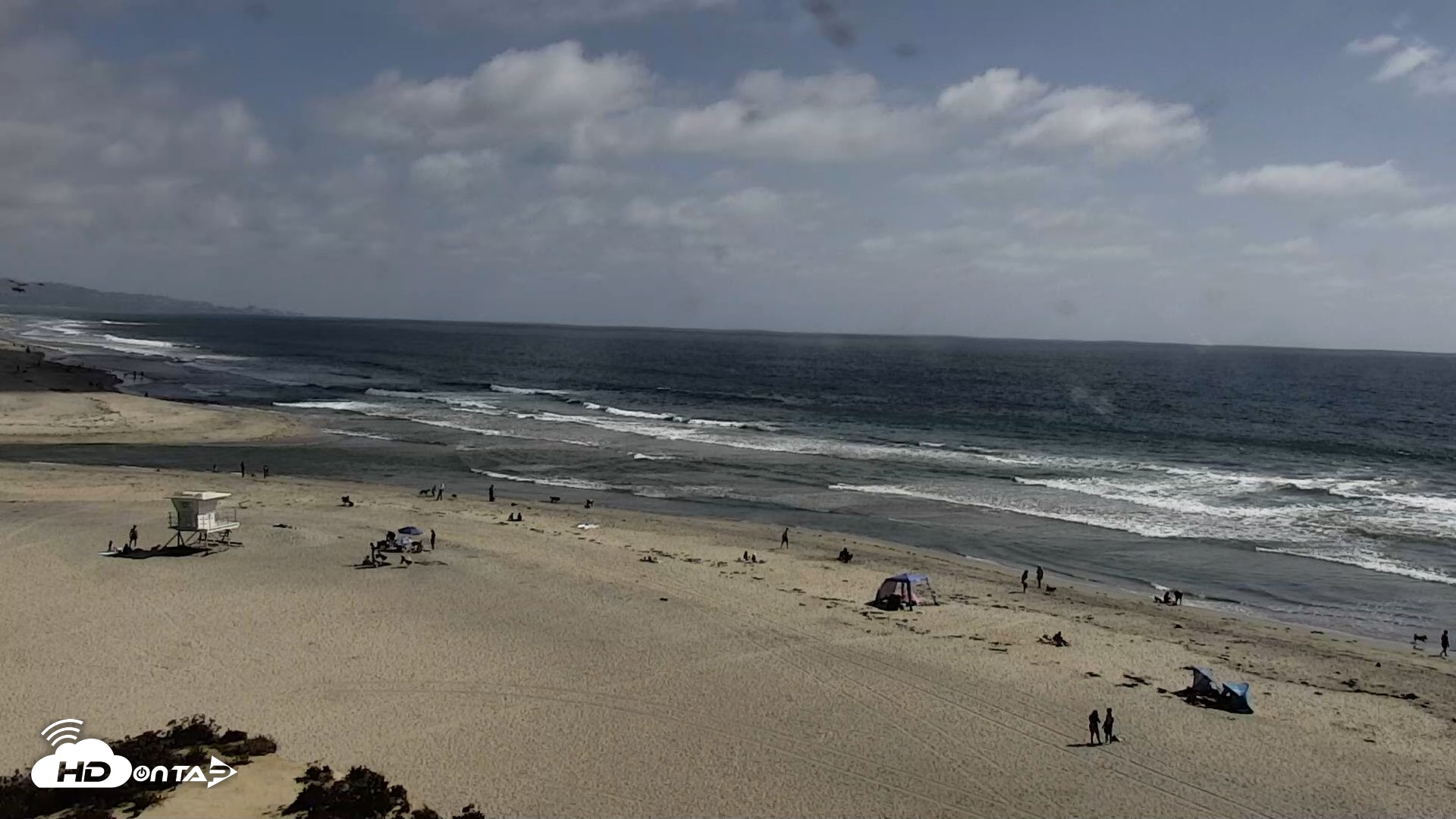 Snapshot of Del Mar Beach North Live Webcam taken May 14, 2026, 3:56pm PDT