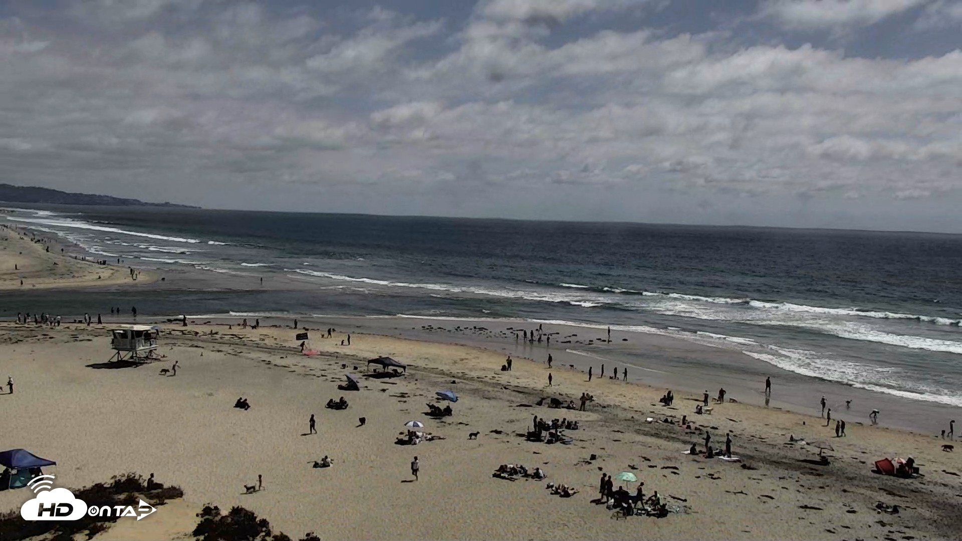 Snapshot of Del Mar Beach North Live Webcam taken May 25, 2026, 2:56pm PDT