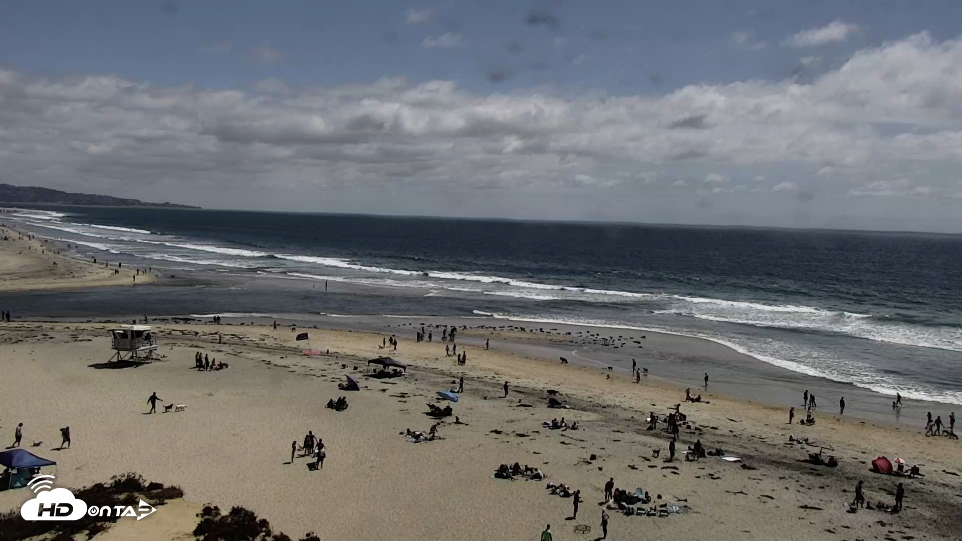 Snapshot of Del Mar Beach North Live Webcam taken May 25, 2026, 2:43pm PDT