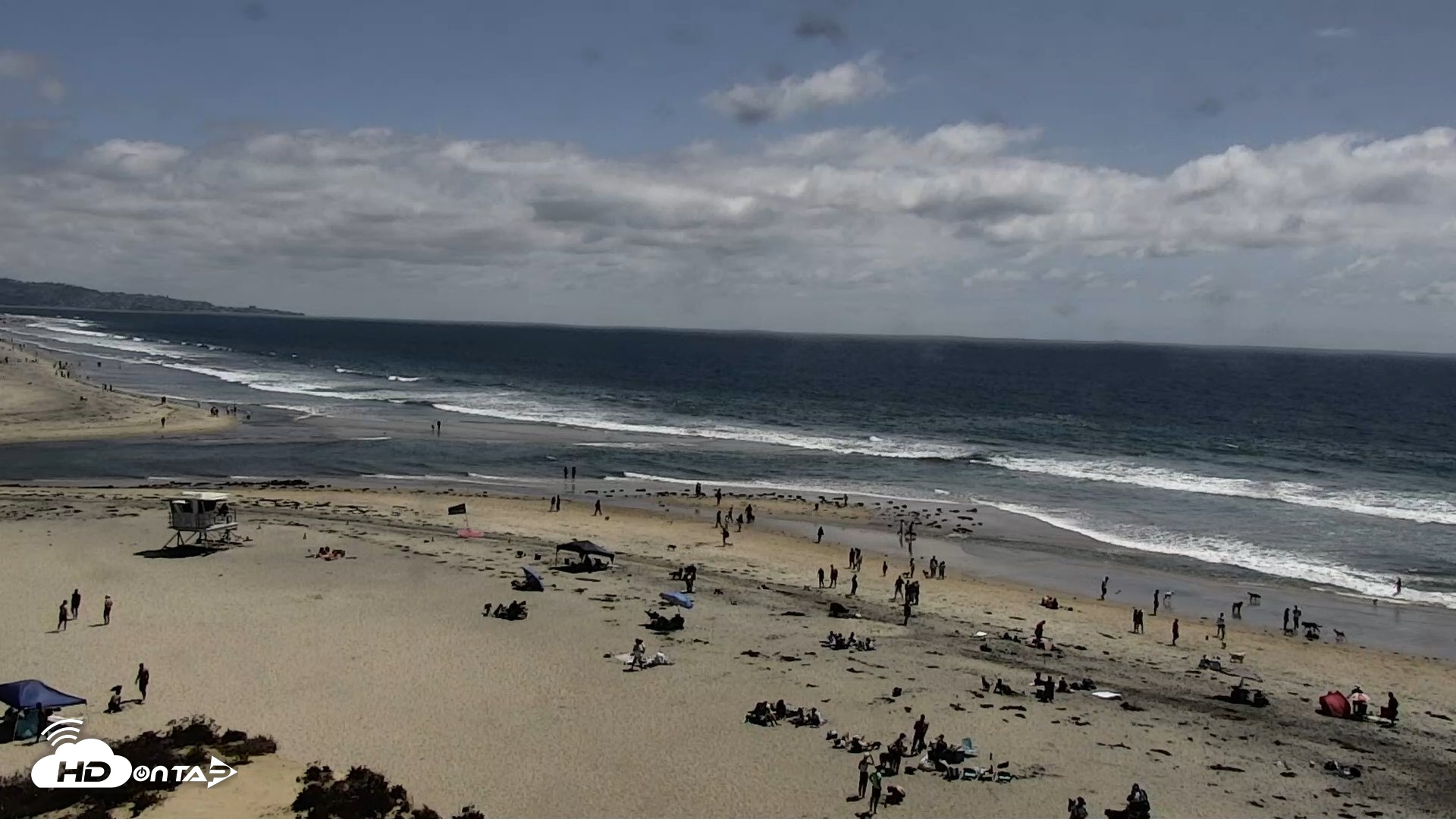 Snapshot of Del Mar Beach North Live Webcam taken May 25, 2026, 2:41pm PDT