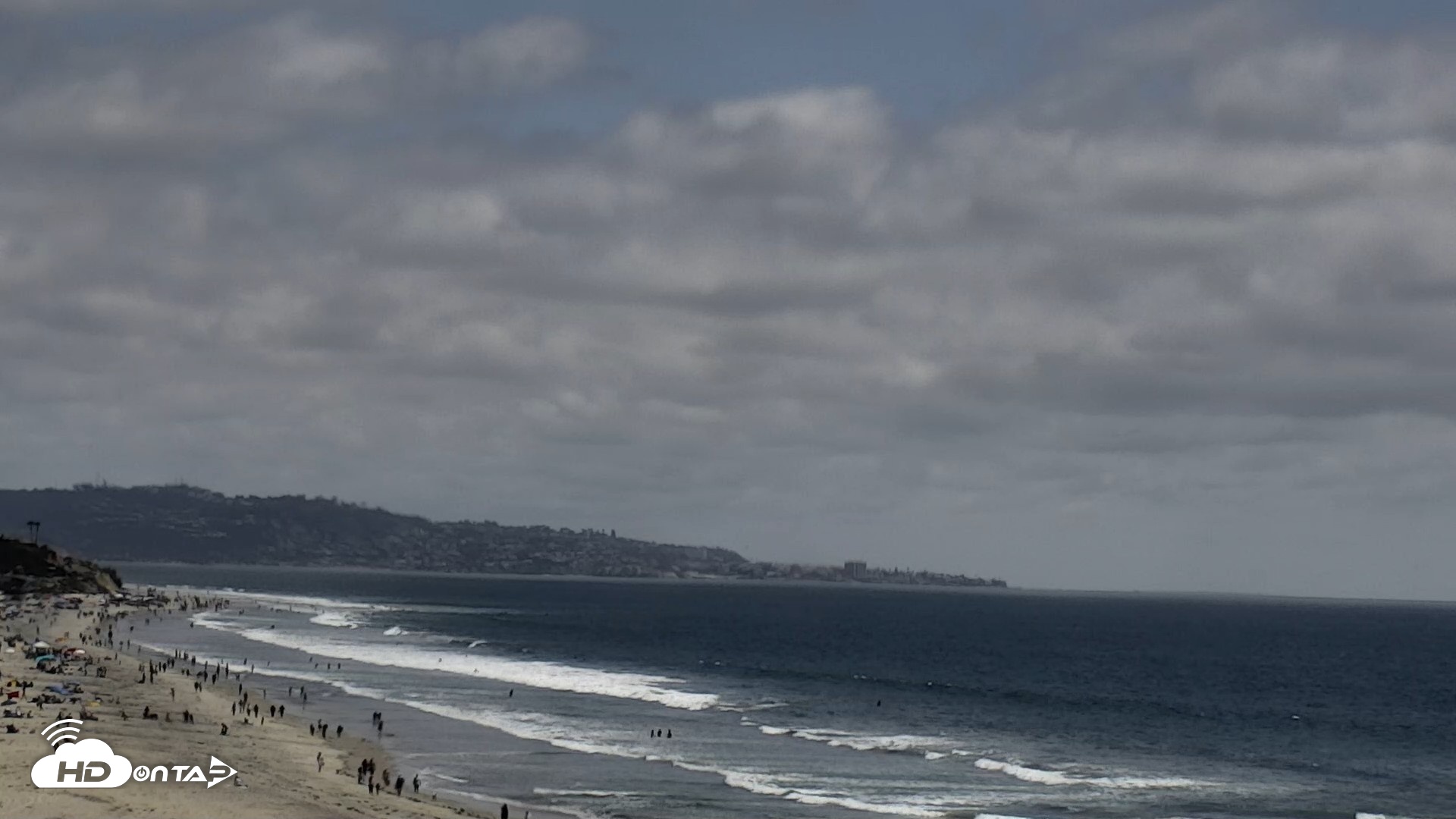 Snapshot of Del Mar Beach North Live Webcam taken May 25, 2026, 2:39pm PDT