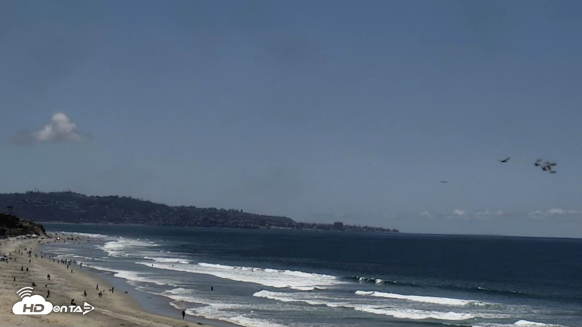 Snapshot of Del Mar Beach North Live Webcam taken May 29, 2026, 12:58pm PDT