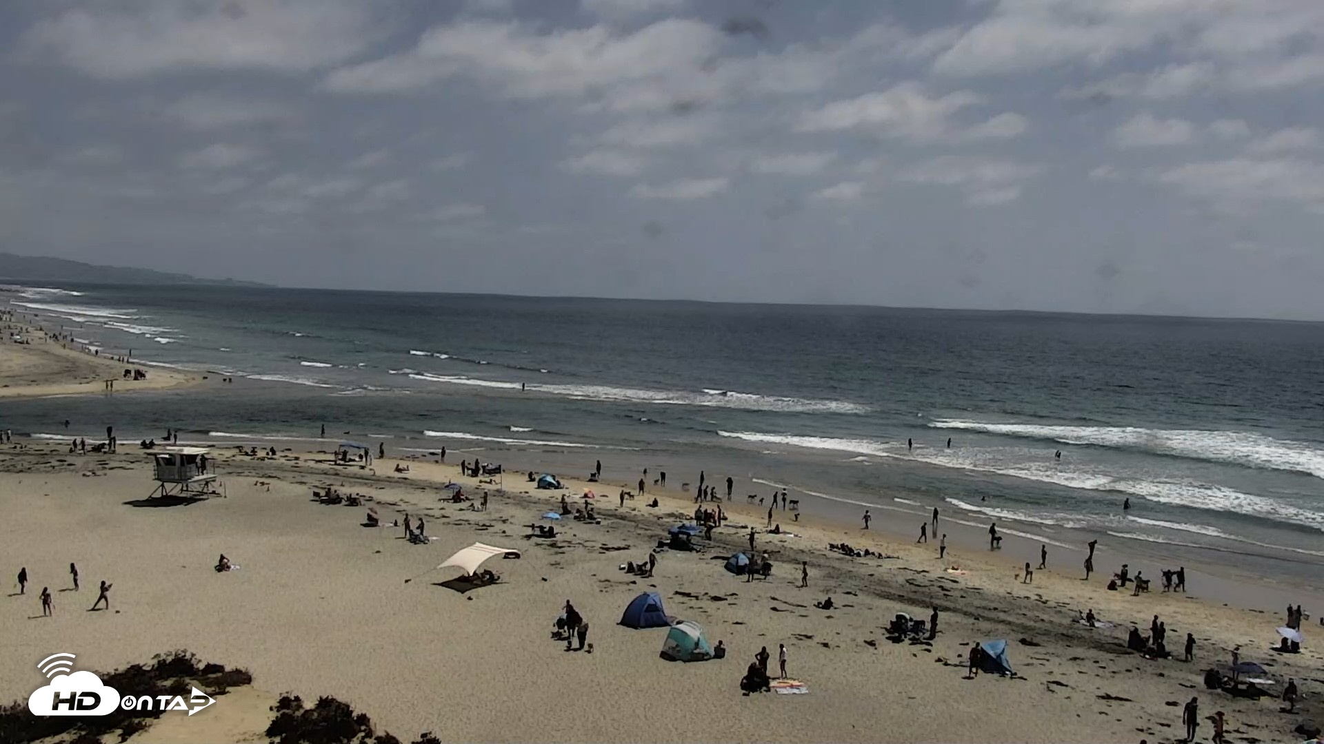 Snapshot of Del Mar Beach North Live Webcam taken May 23, 2026, 2:36pm PDT