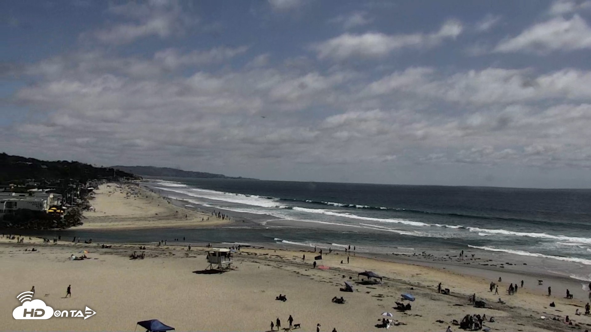 Snapshot of Del Mar Beach North Live Webcam taken May 25, 2026, 2:58pm PDT