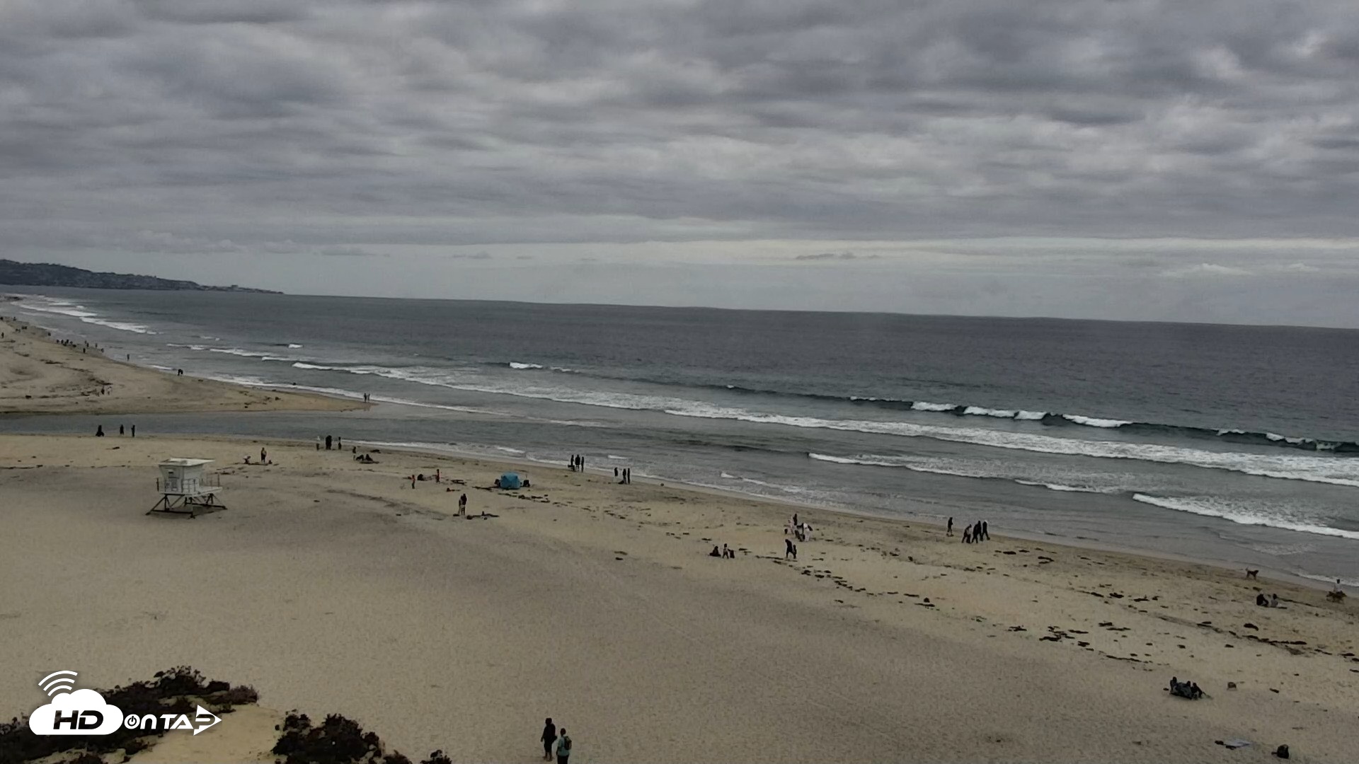 Snapshot of Del Mar Beach North Live Webcam taken May 3, 2026, 4:55pm PDT
