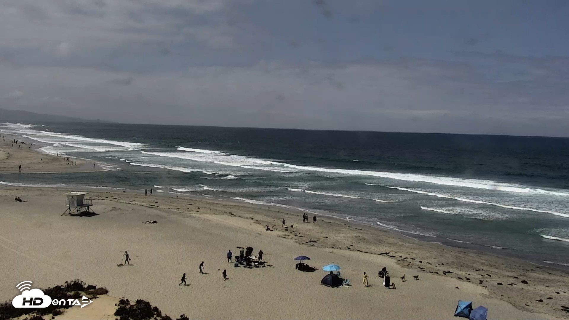 Snapshot of Del Mar Beach North Live Webcam taken May 16, 2026, 11:01am PDT