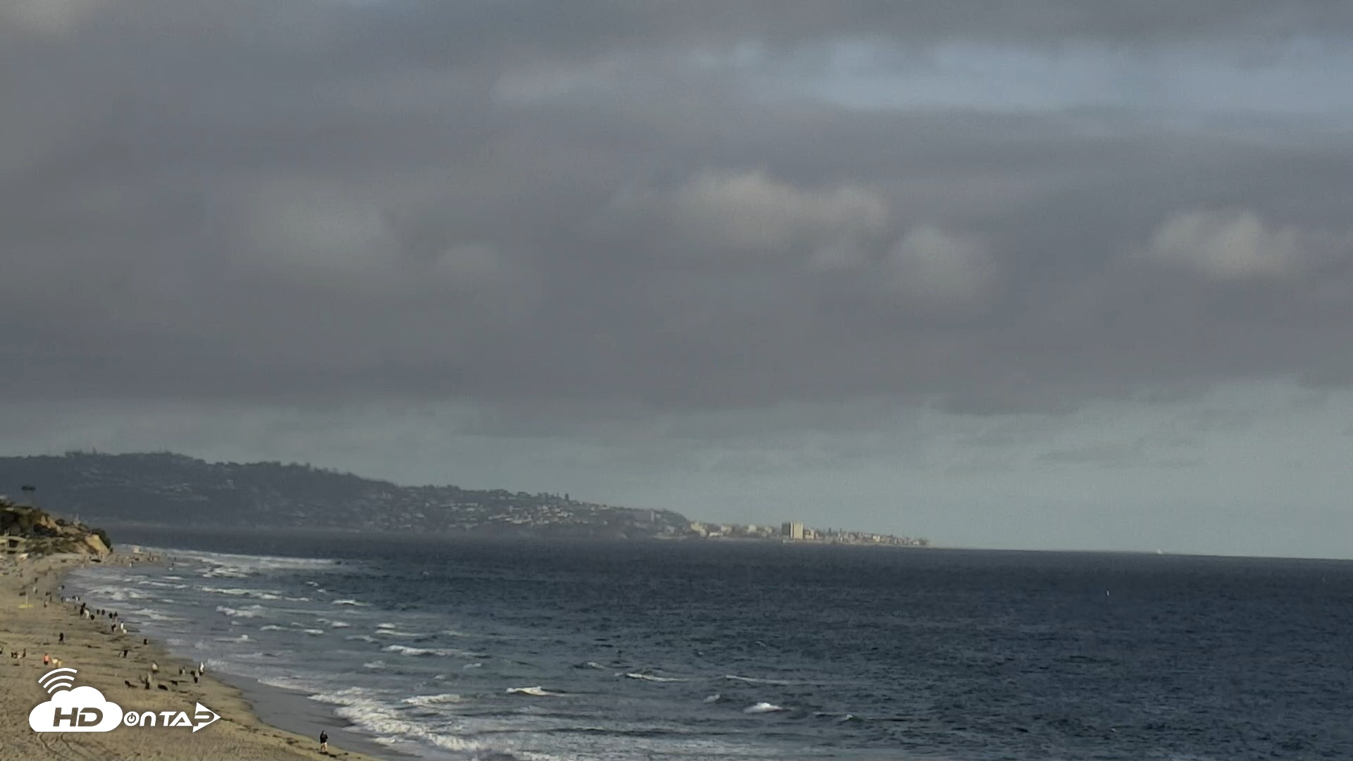 Snapshot of Del Mar Beach North Live Webcam taken May 24, 2026, 6:55pm PDT