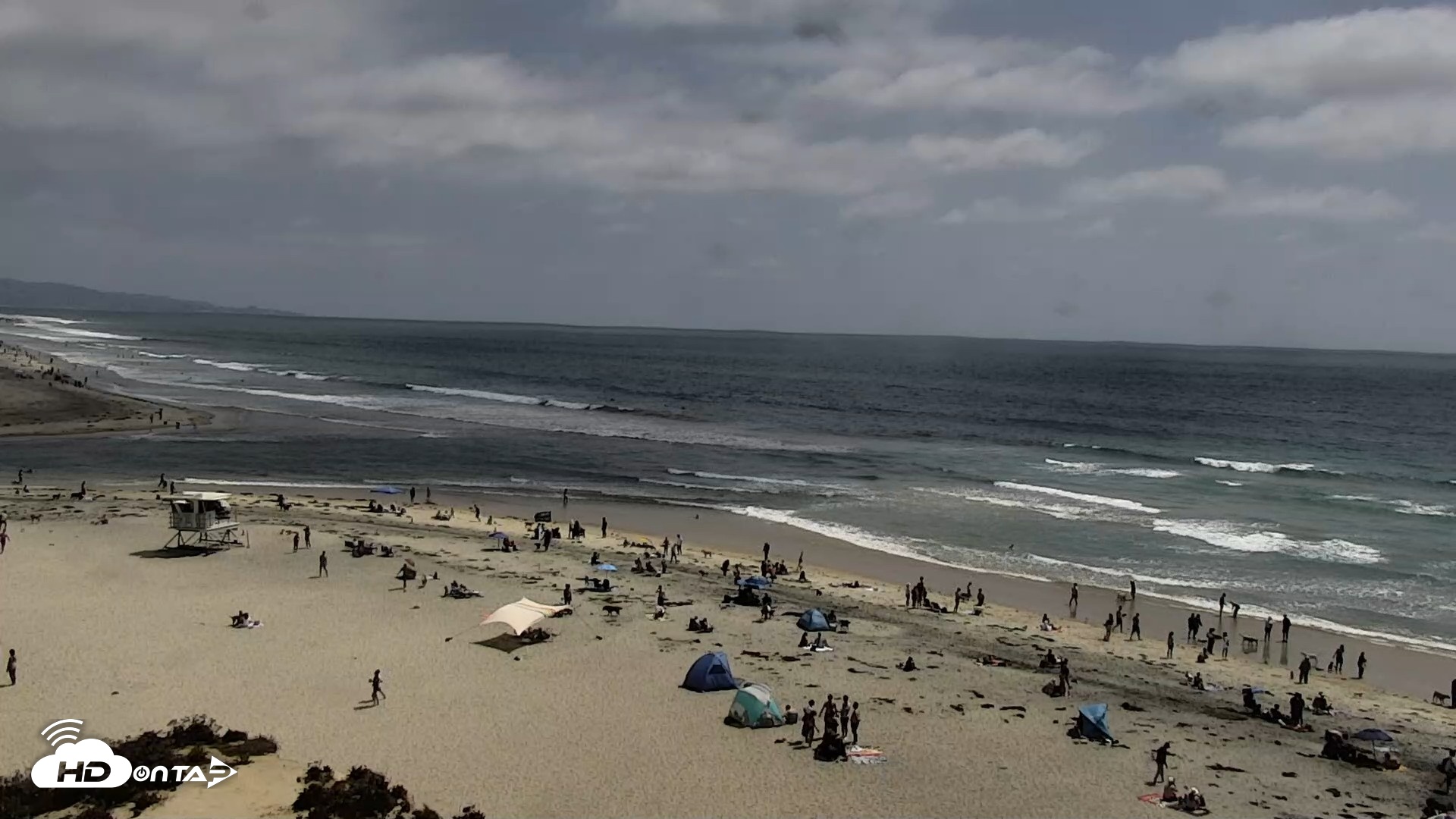Snapshot of Del Mar Beach North Live Webcam taken May 23, 2026, 2:52pm PDT