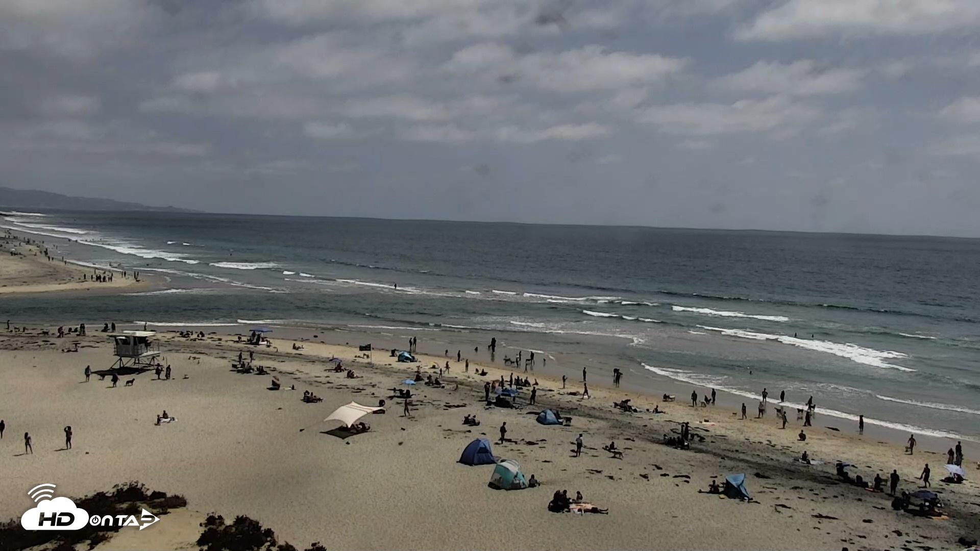 Snapshot of Del Mar Beach North Live Webcam taken May 23, 2026, 2:40pm PDT