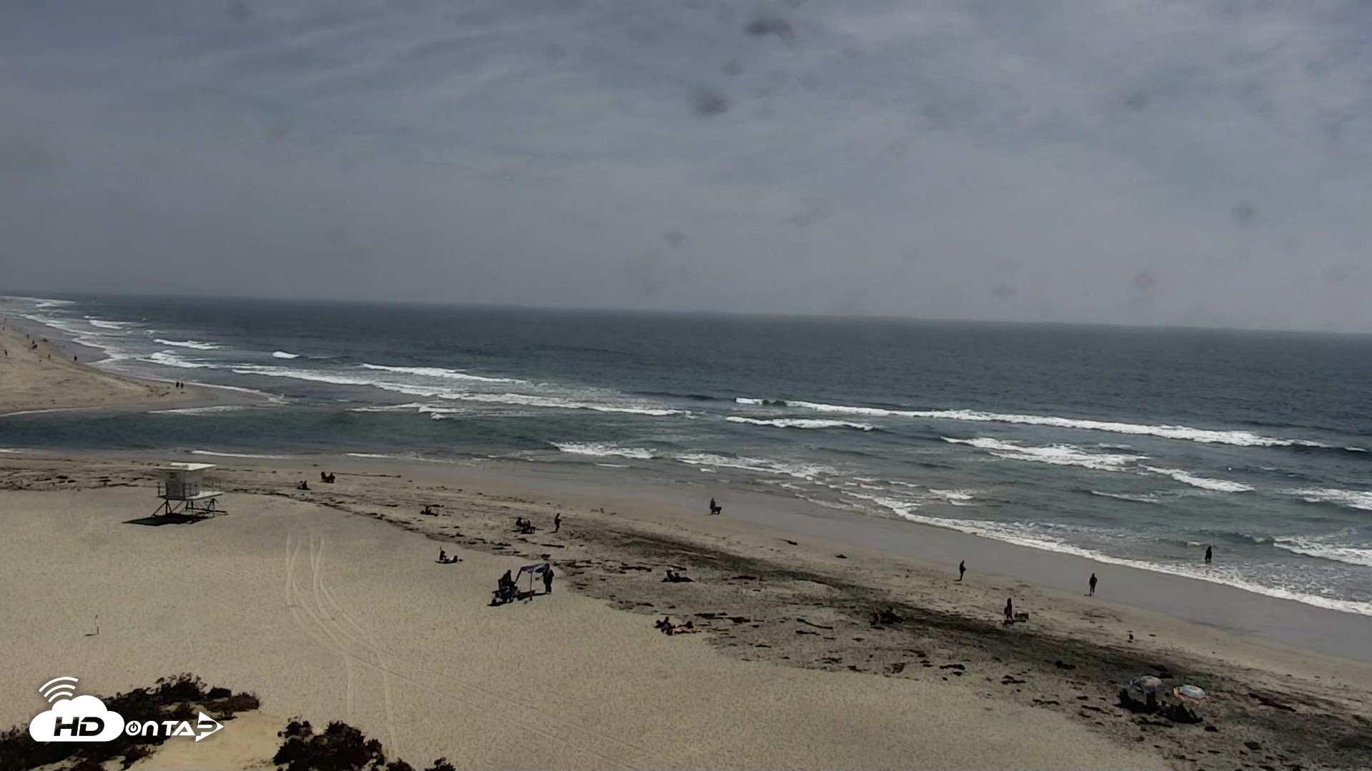 Snapshot of Del Mar Beach North Live Webcam taken May 19, 2026, 2:48pm PDT