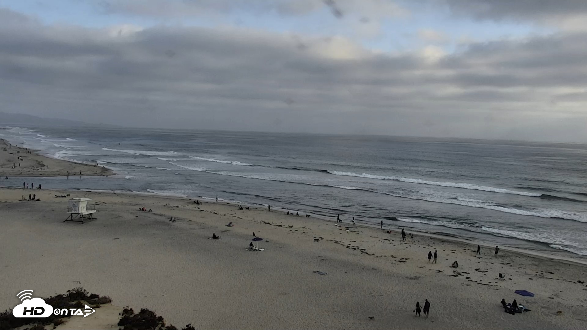 Snapshot of Del Mar Beach North Live Webcam taken May 9, 2026, 6:40pm PDT