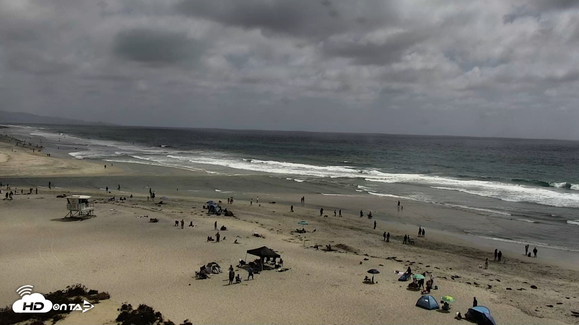 Snapshot of Del Mar Beach North Live Webcam taken May 16, 2026, 2:59pm PDT