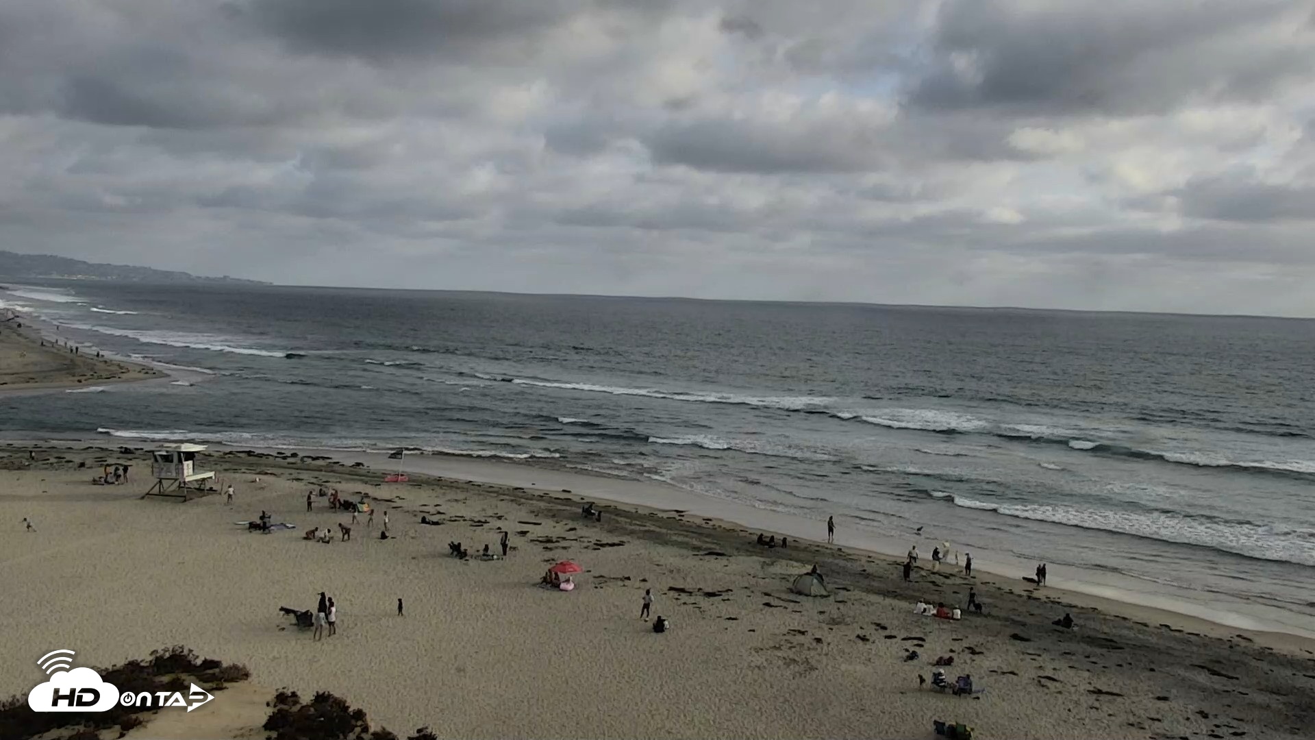 Snapshot of Del Mar Beach North Live Webcam taken May 23, 2026, 6:17pm PDT