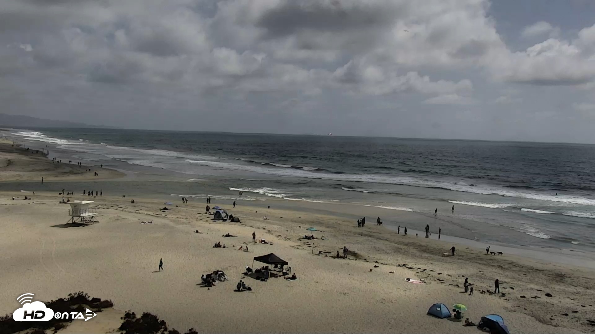 Snapshot of Del Mar Beach North Live Webcam taken May 16, 2026, 3:14pm PDT