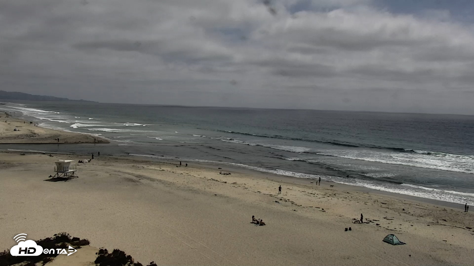 Snapshot of Del Mar Beach North Live Webcam taken May 7, 2026, 2:32pm PDT