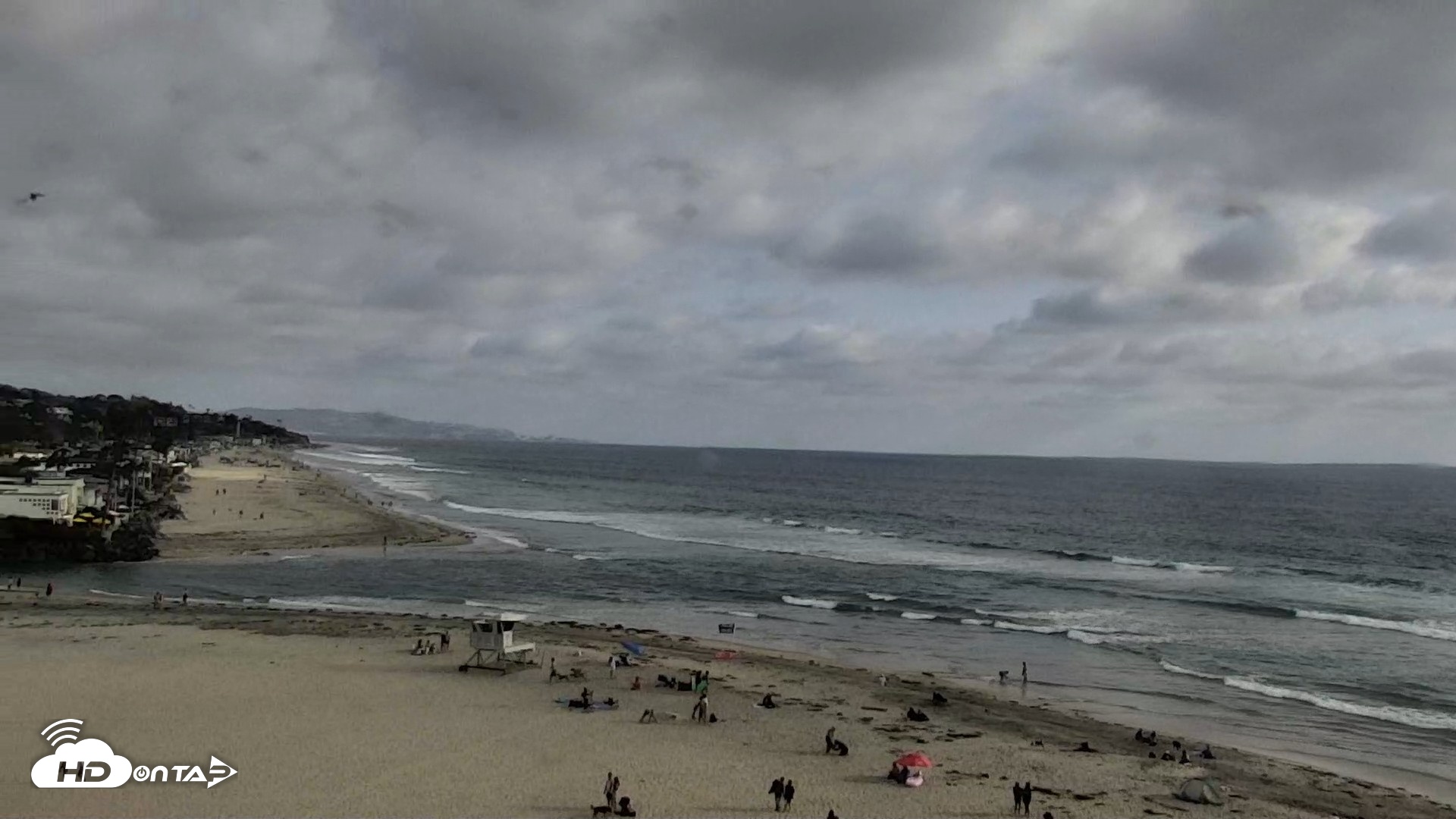 Snapshot of Del Mar Beach North Live Webcam taken May 23, 2026, 5:57pm PDT