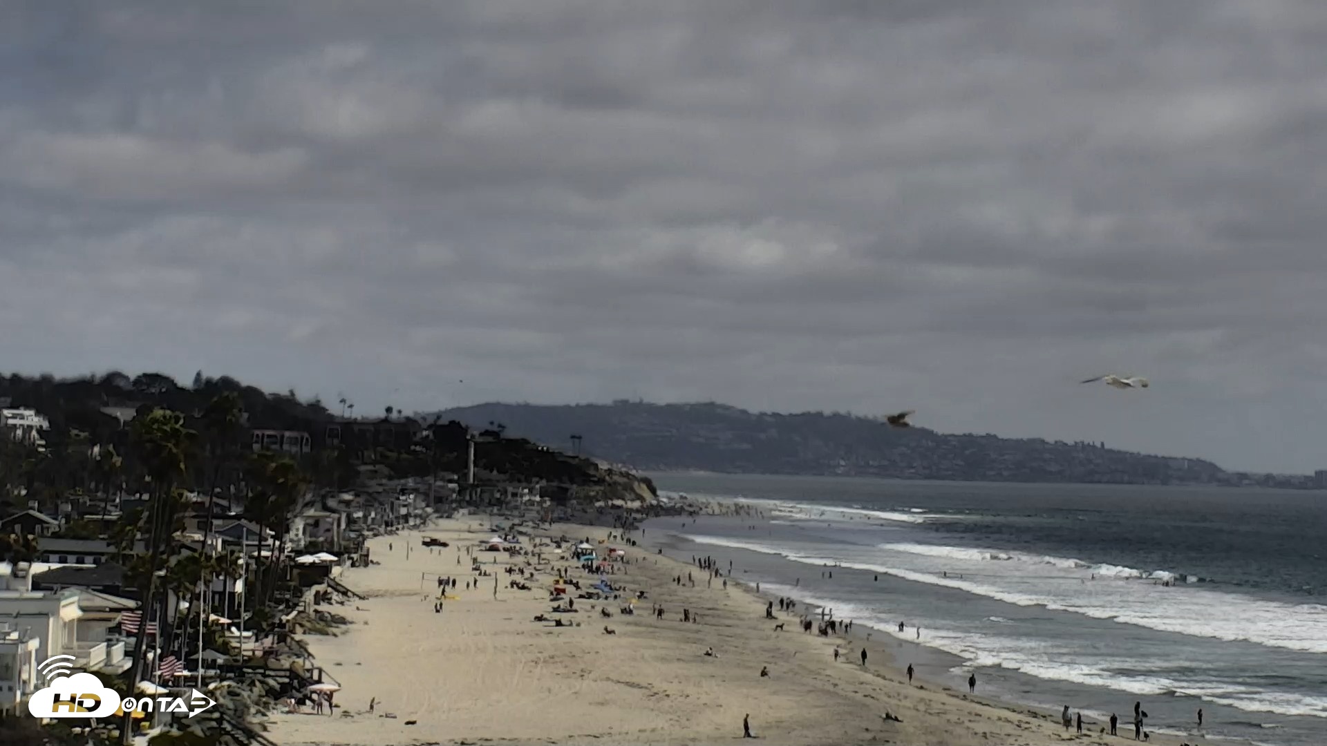 Snapshot of Del Mar Beach North Live Webcam taken May 25, 2026, 2:57pm PDT
