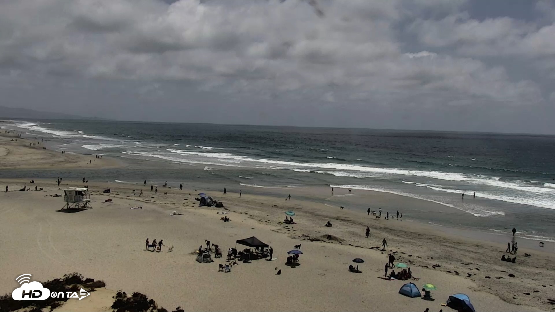 Snapshot of Del Mar Beach North Live Webcam taken May 16, 2026, 1:51pm PDT