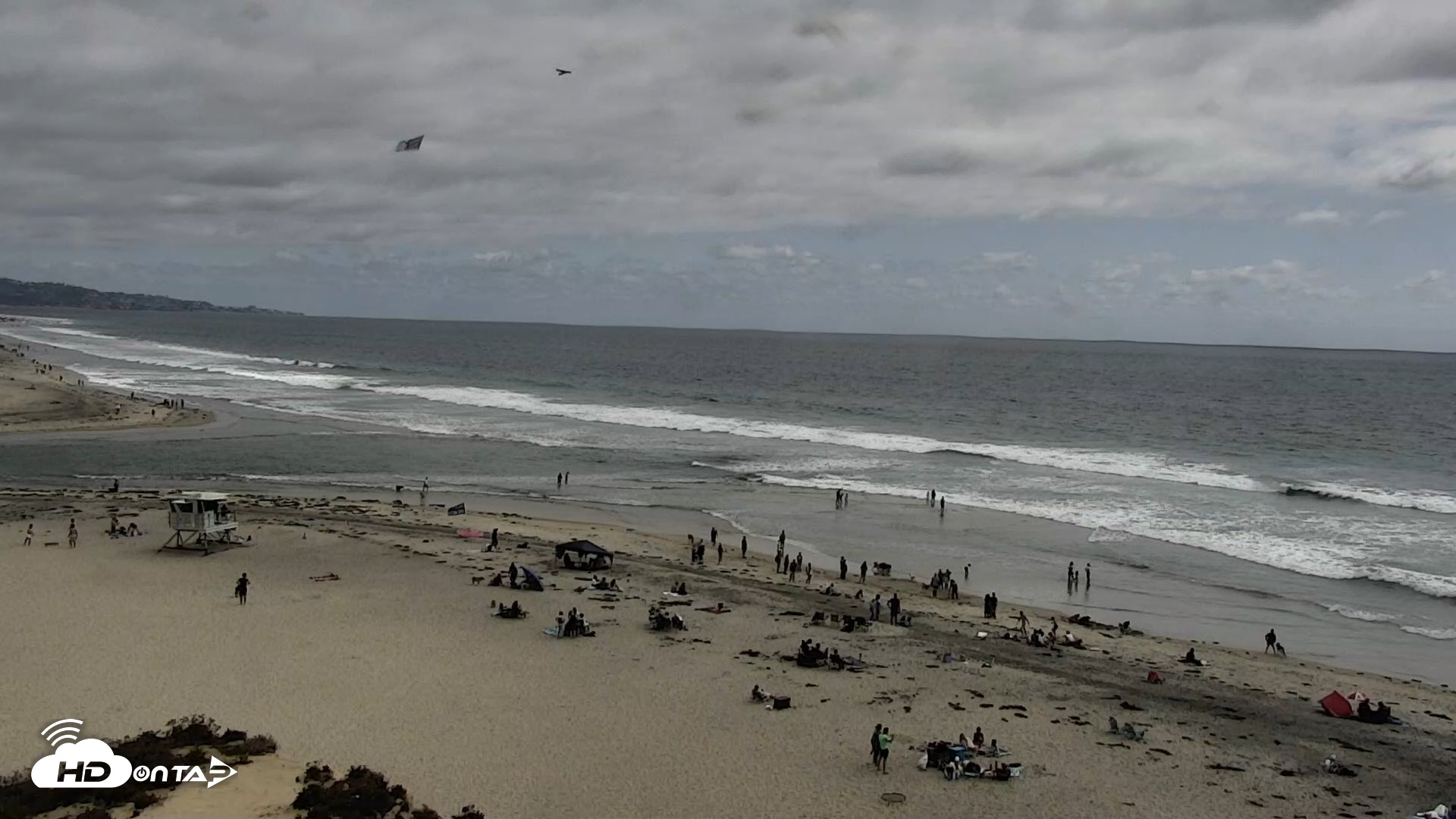 Snapshot of Del Mar Beach North Live Webcam taken May 25, 2026, 3:46pm PDT
