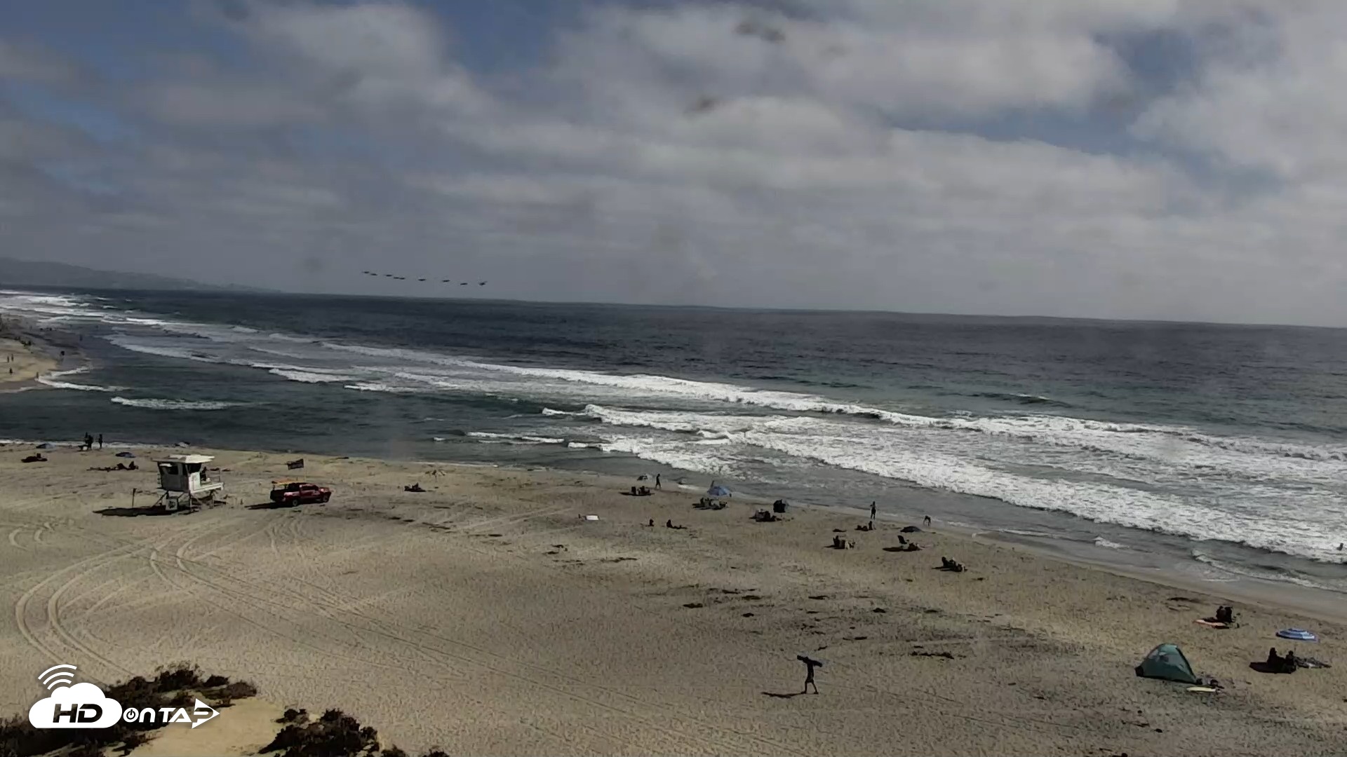 Snapshot of Del Mar Beach North Live Webcam taken Jul 7, 2026, 4:25pm PDT
