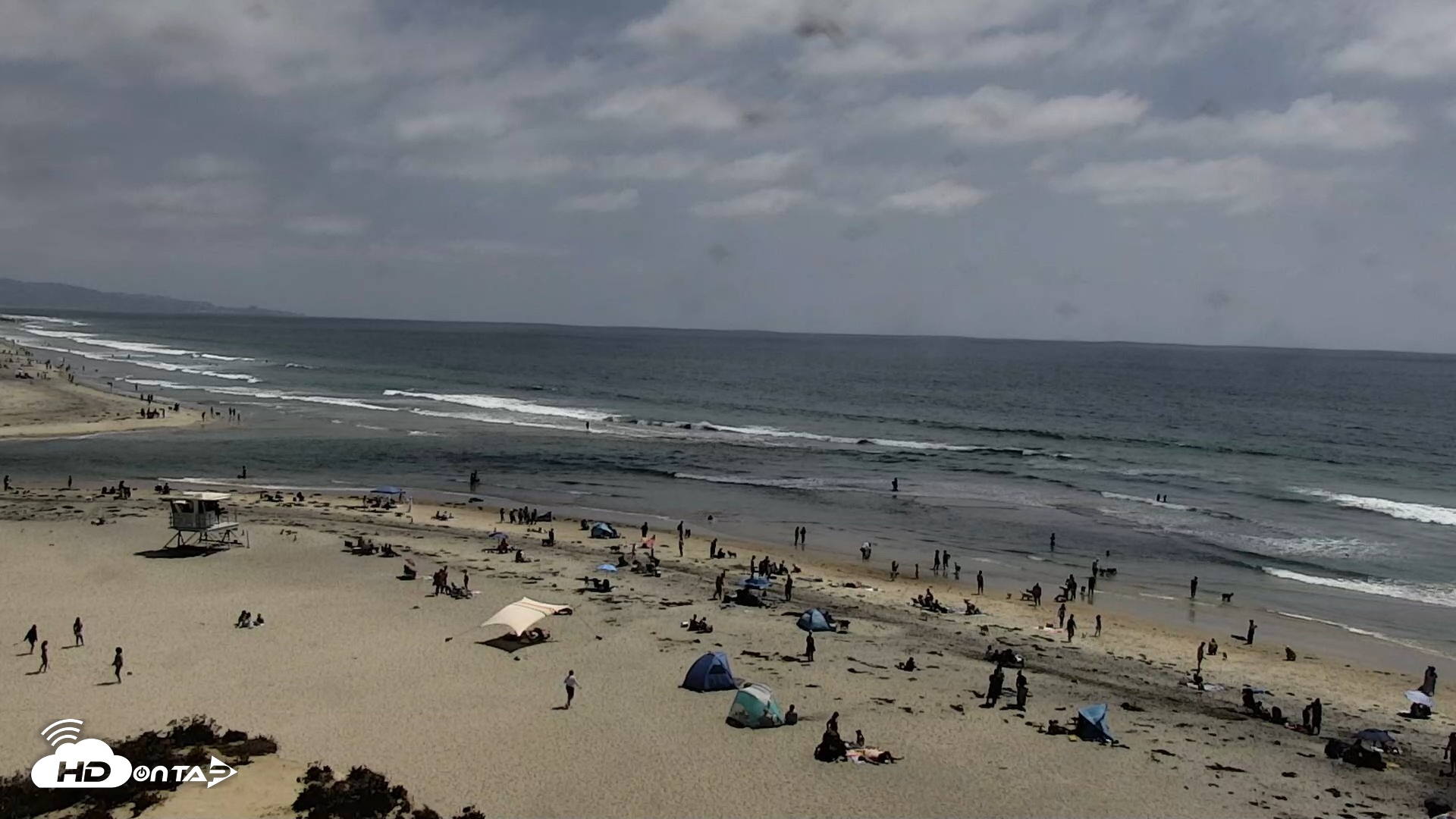 Snapshot of Del Mar Beach North Live Webcam taken May 23, 2026, 2:39pm PDT