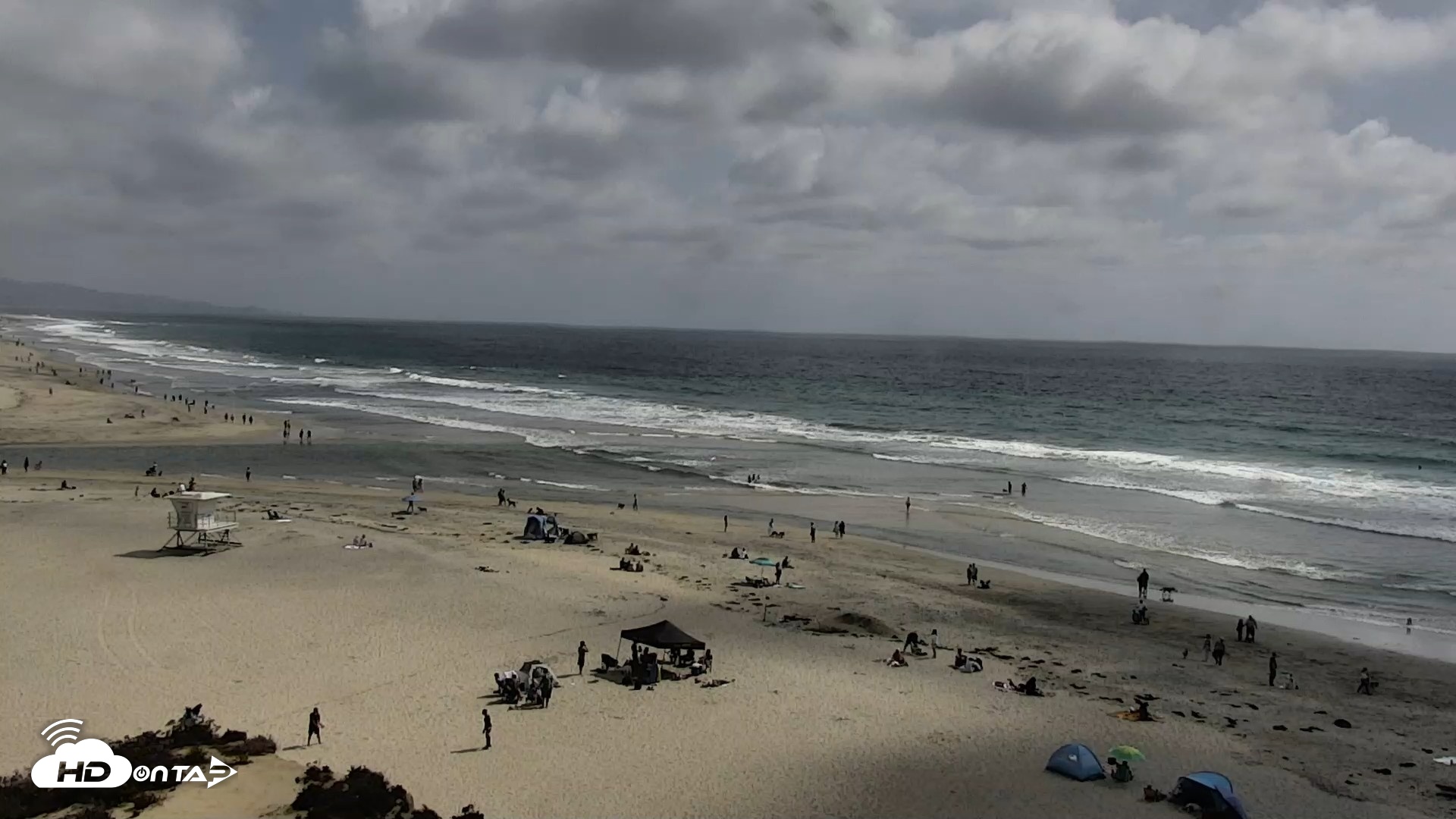Snapshot of Del Mar Beach North Live Webcam taken May 16, 2026, 3:34pm PDT
