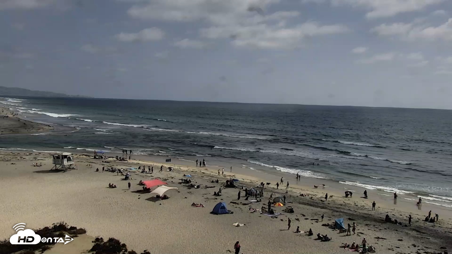 Snapshot of Del Mar Beach North Live Webcam taken May 23, 2026, 3:57pm PDT