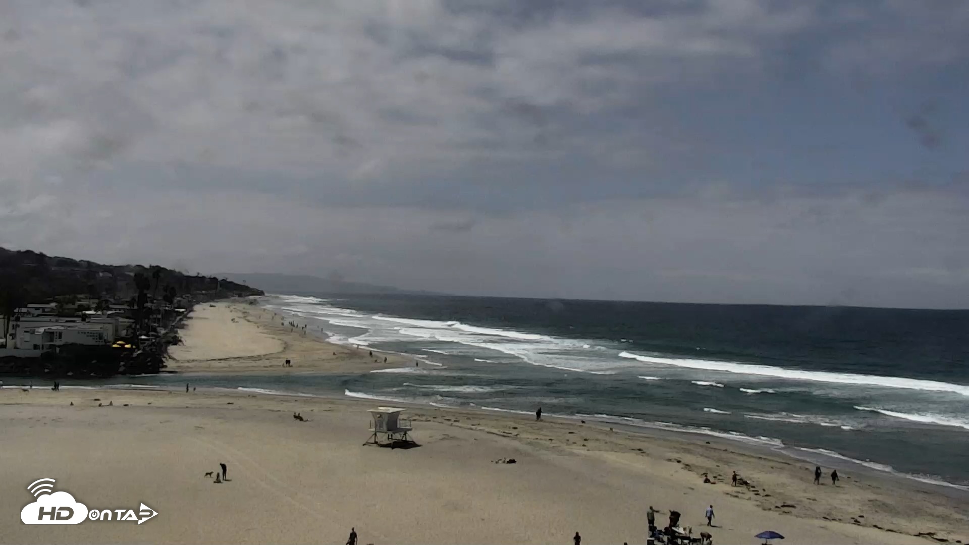 Snapshot of Del Mar Beach North Live Webcam taken May 16, 2026, 11:01am PDT
