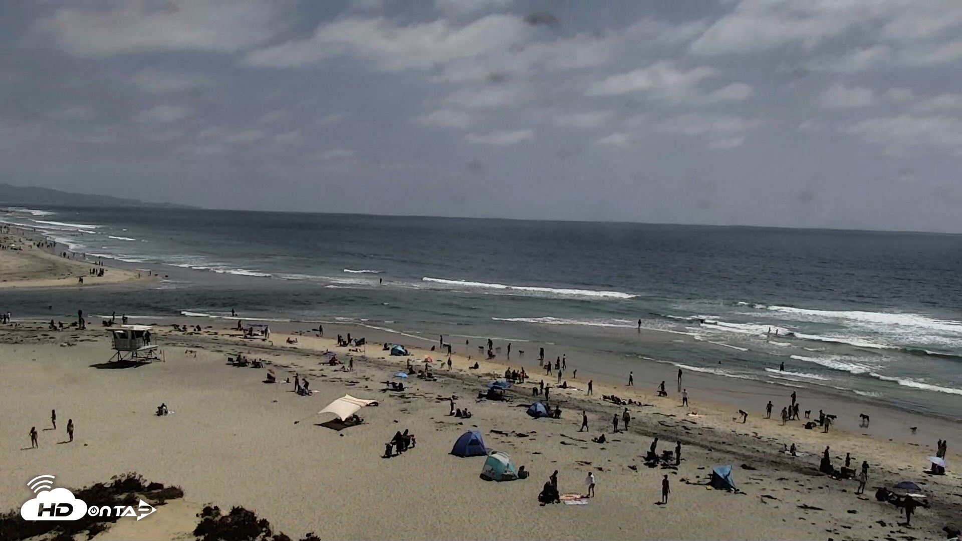 Snapshot of Del Mar Beach North Live Webcam taken May 23, 2026, 2:36pm PDT