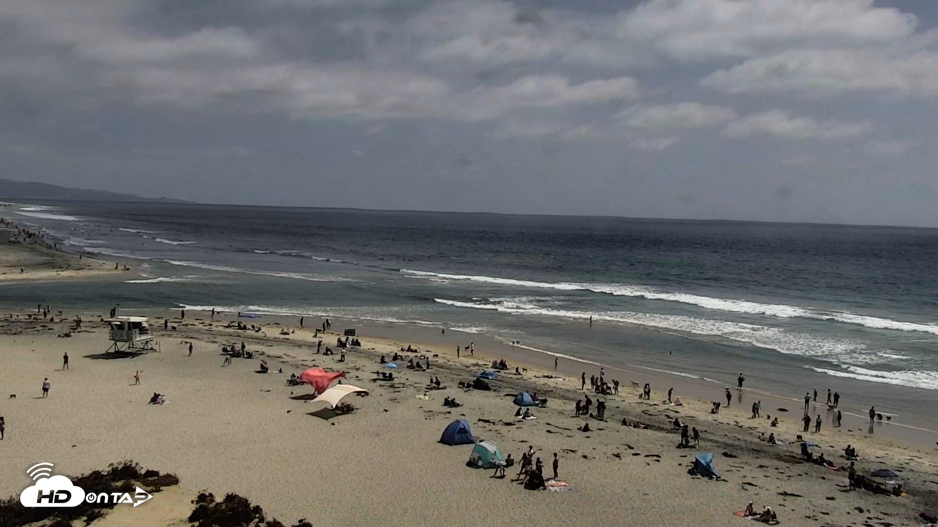 Snapshot of Del Mar Beach North Live Webcam taken May 23, 2026, 2:55pm PDT
