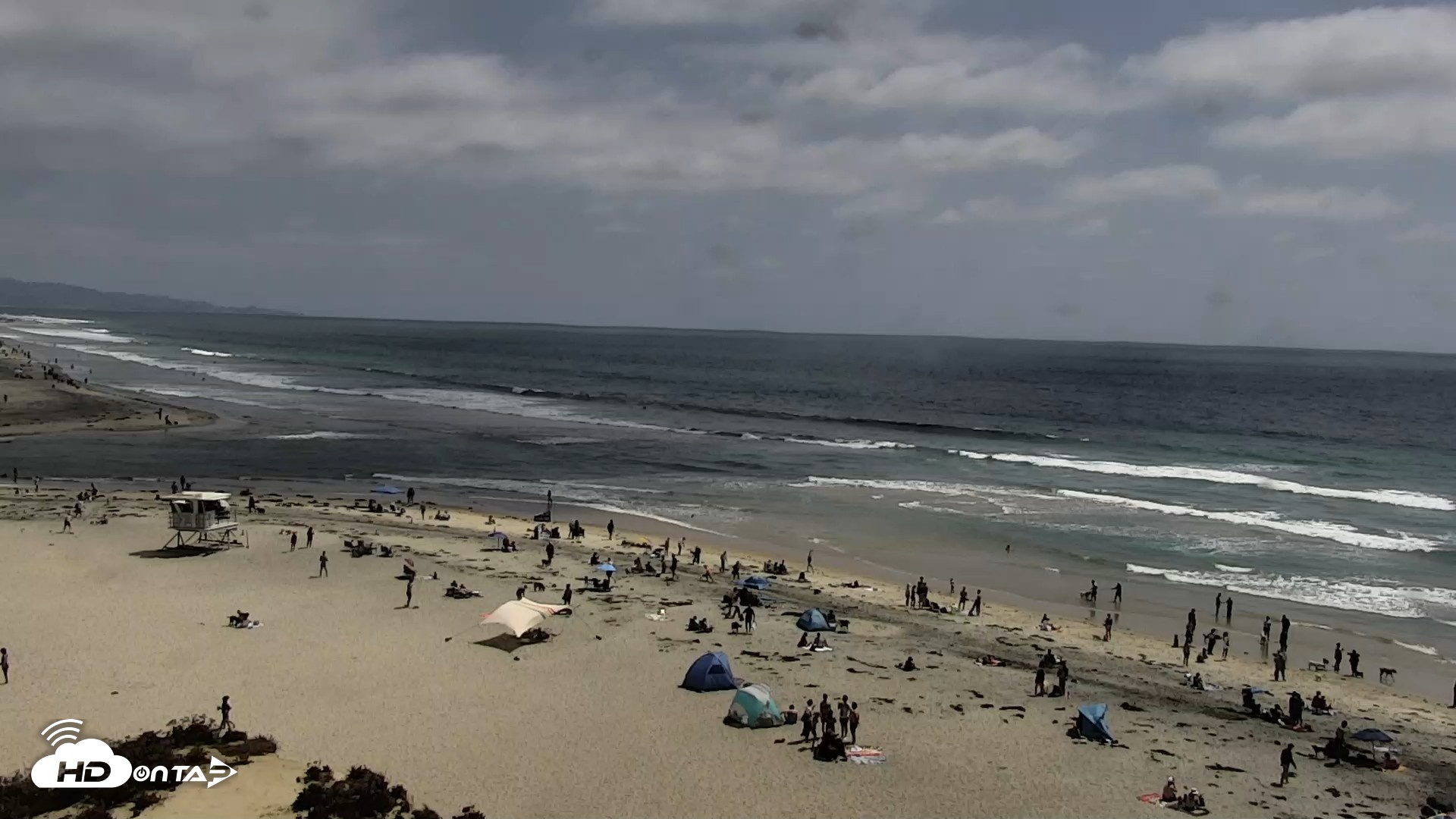 Snapshot of Del Mar Beach North Live Webcam taken May 23, 2026, 2:53pm PDT