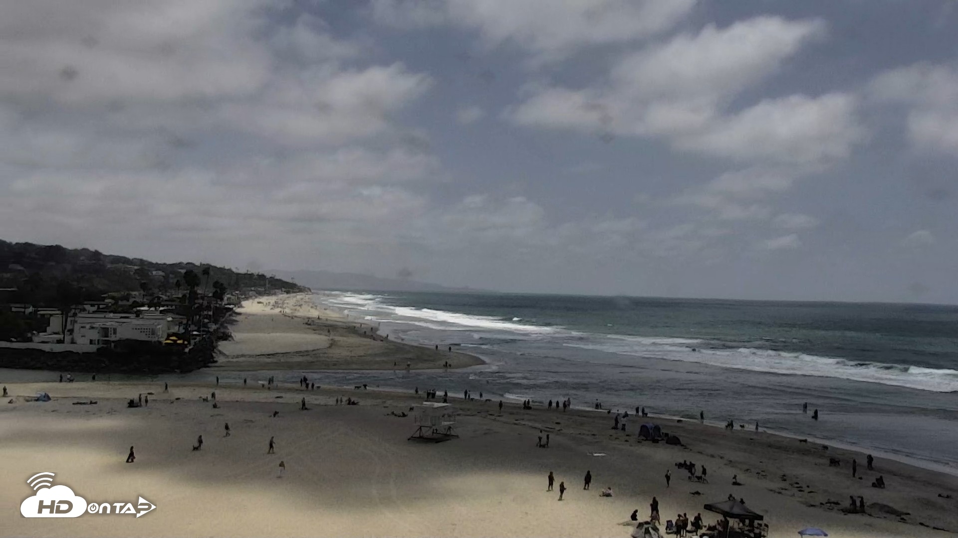 Snapshot of Del Mar Beach North Live Webcam taken May 16, 2026, 1:28pm PDT