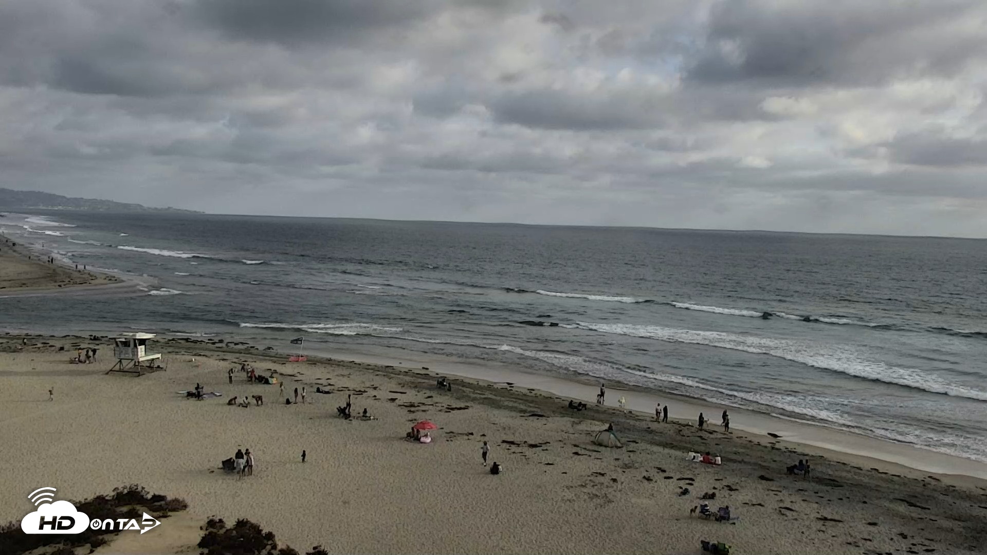 Snapshot of Del Mar Beach North Live Webcam taken May 23, 2026, 6:17pm PDT