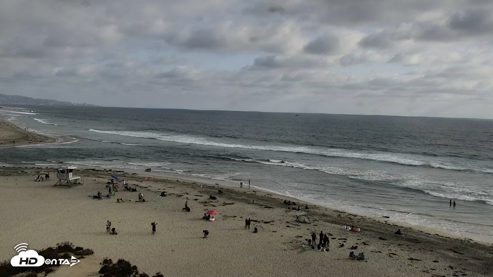 Snapshot of Del Mar Beach North Live Webcam taken May 23, 2026, 5:57pm PDT