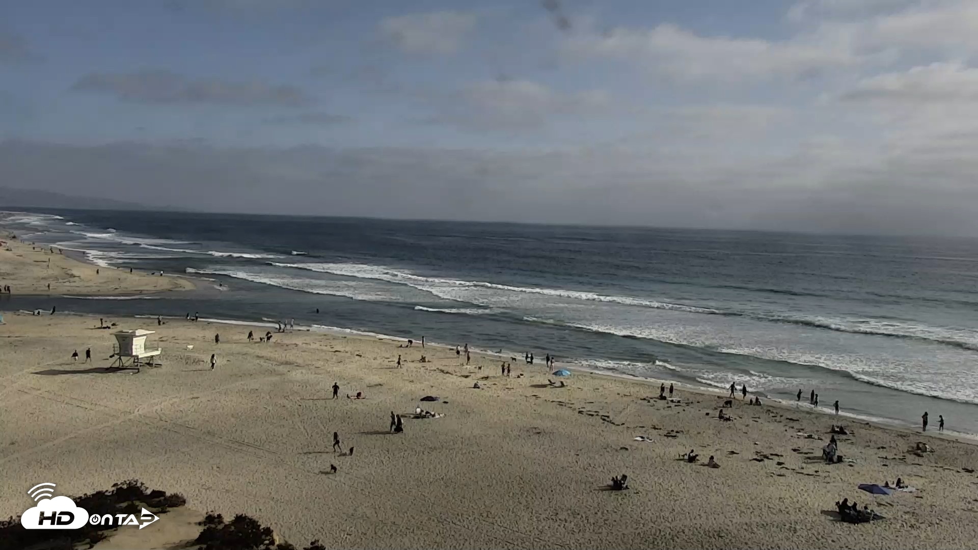 Snapshot of Del Mar Beach North Live Webcam taken May 9, 2026, 5:18pm PDT