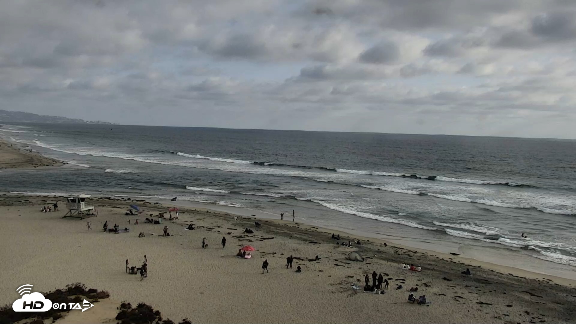 Snapshot of Del Mar Beach North Live Webcam taken May 23, 2026, 5:57pm PDT