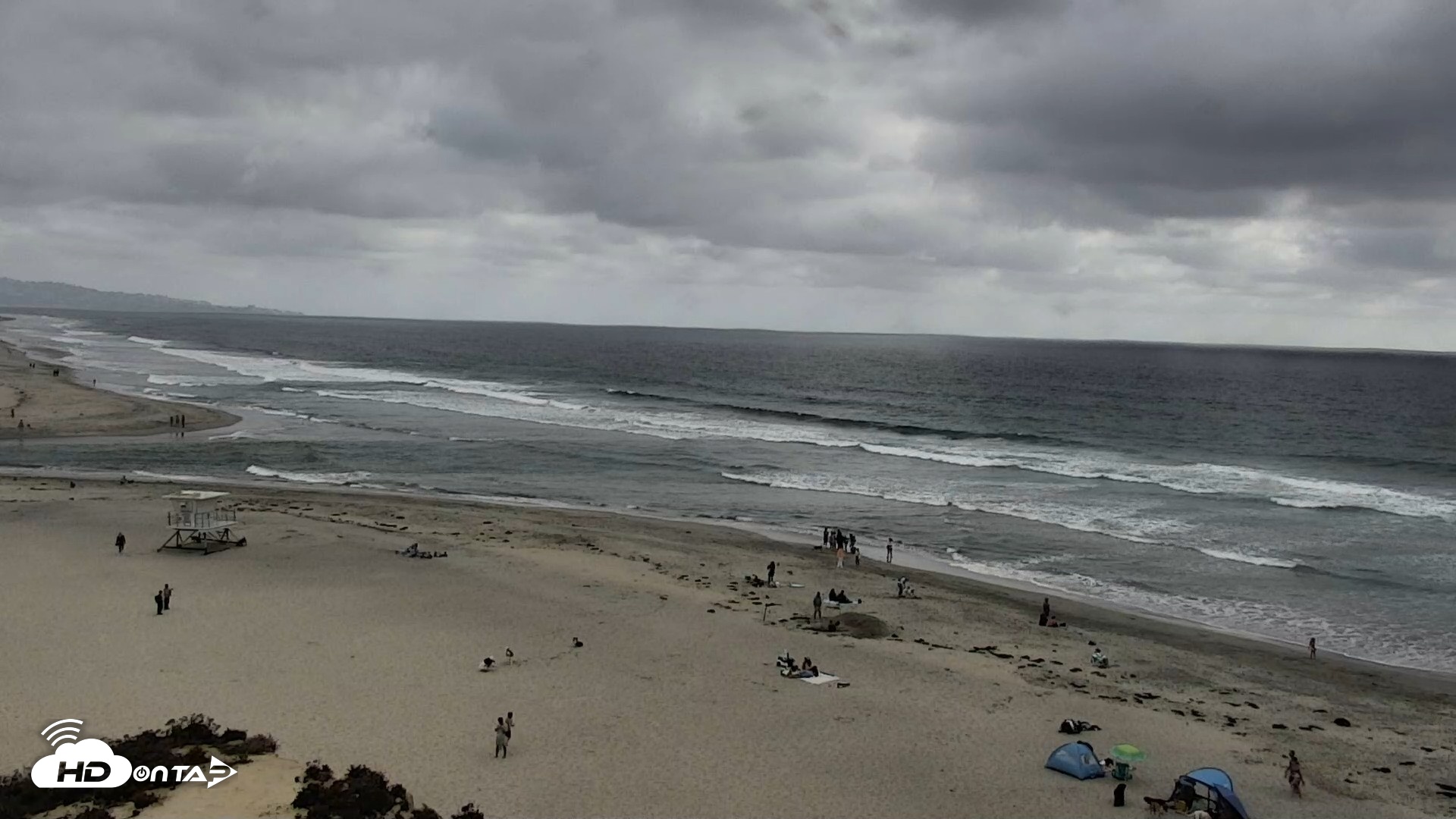 Snapshot of Del Mar Beach North Live Webcam taken May 16, 2026, 5:12pm PDT