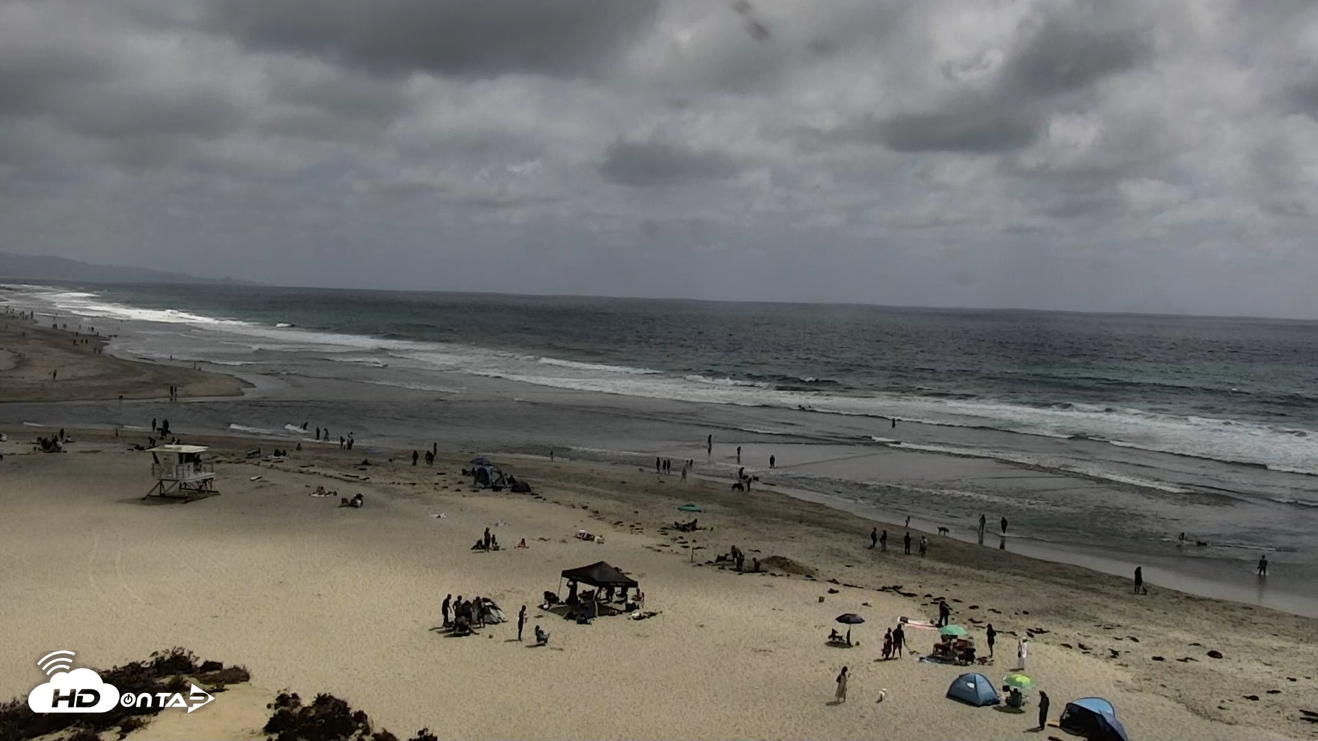 Snapshot of Del Mar Beach North Live Webcam taken May 16, 2026, 2:56pm PDT