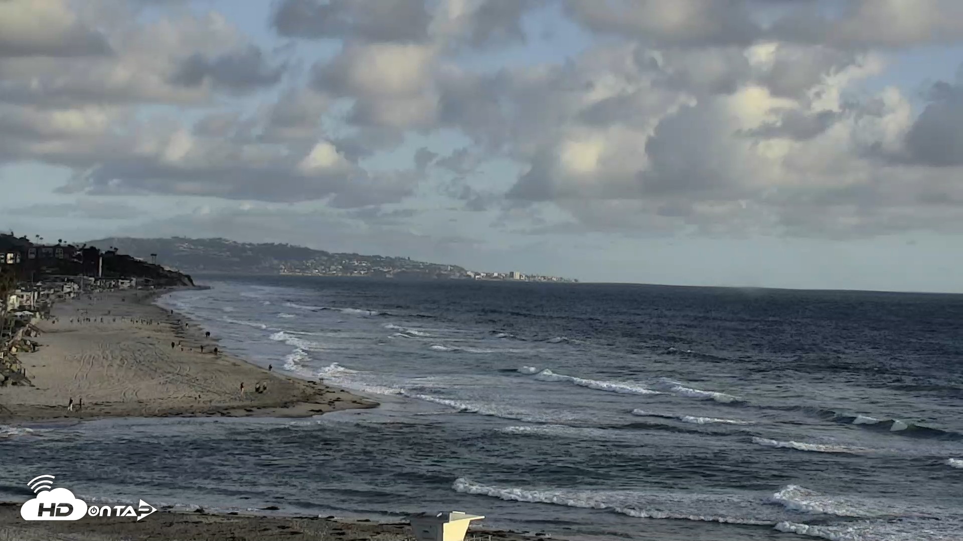 Snapshot of Del Mar Beach North Live Webcam taken May 27, 2026, 6:57pm PDT