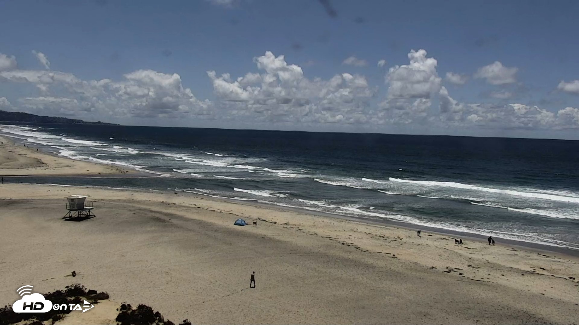 Snapshot of Del Mar Beach North Live Webcam taken May 5, 2026, 12:50pm PDT
