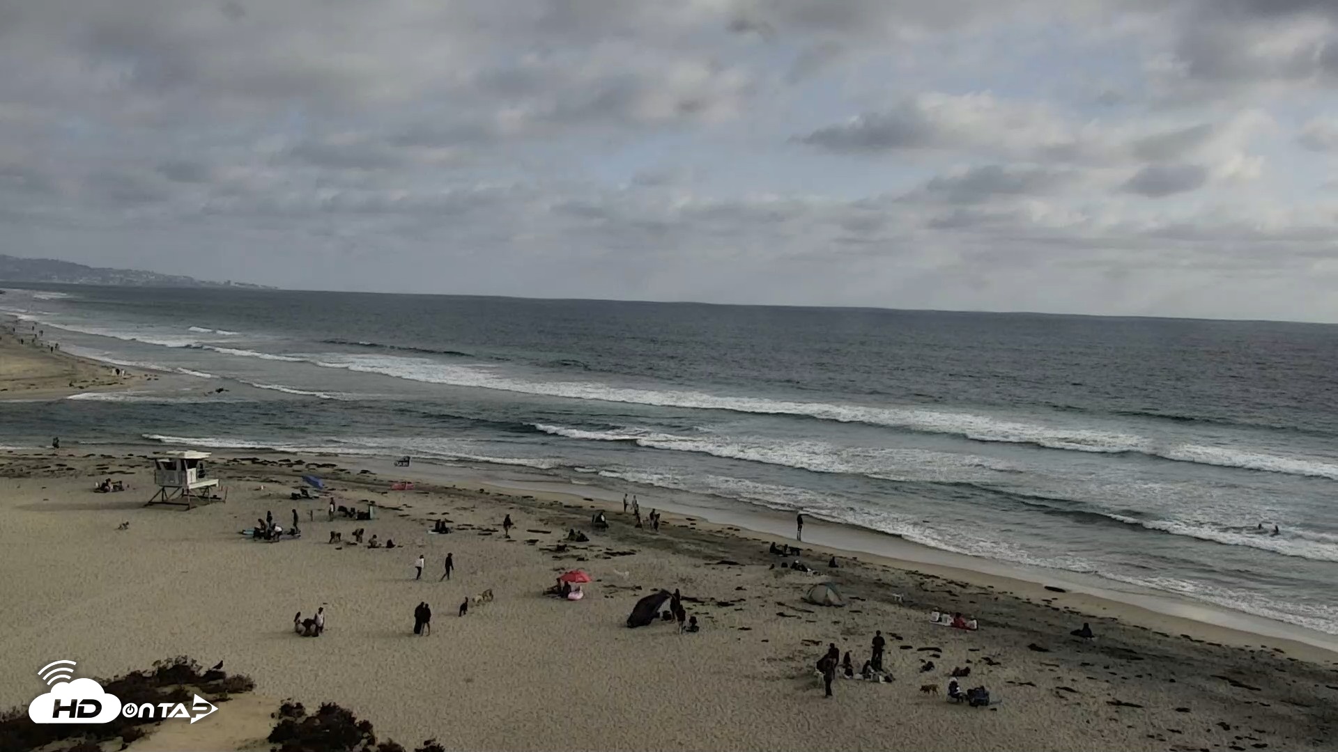 Snapshot of Del Mar Beach North Live Webcam taken May 23, 2026, 5:54pm PDT