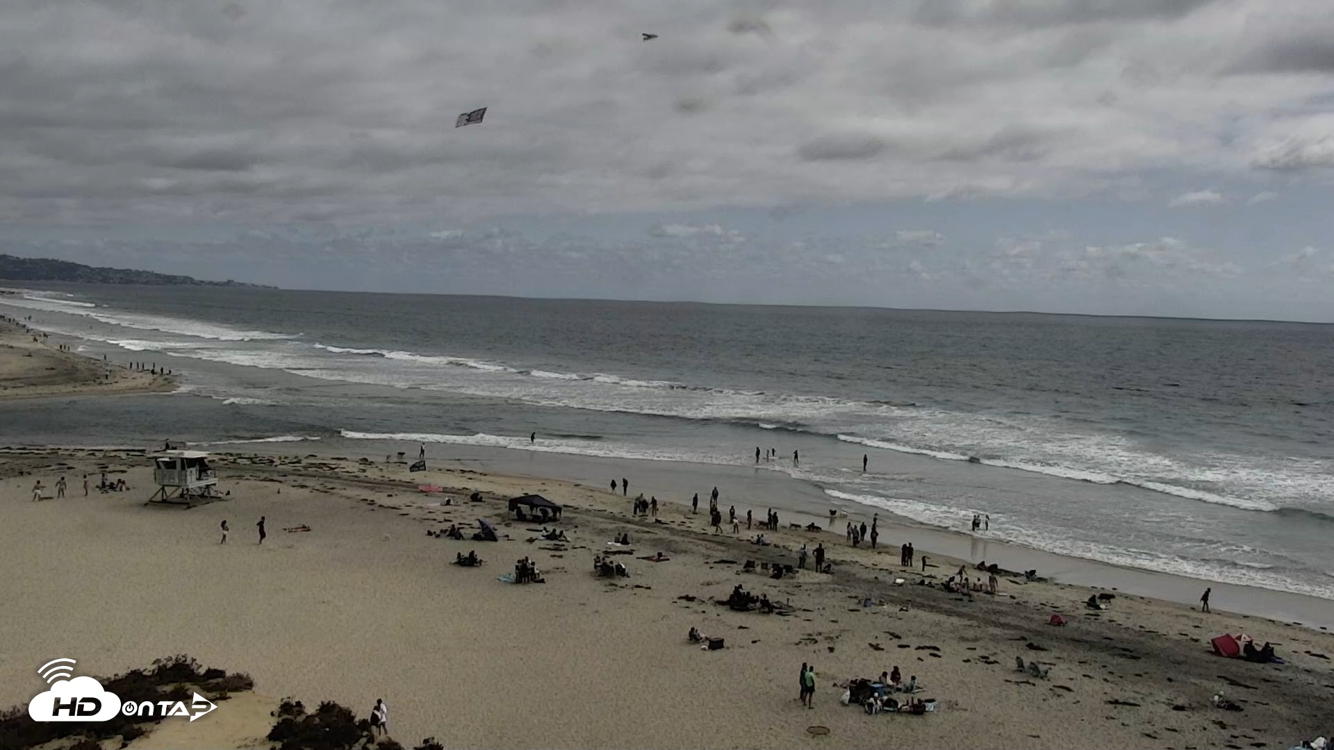 Snapshot of Del Mar Beach North Live Webcam taken May 25, 2026, 3:46pm PDT