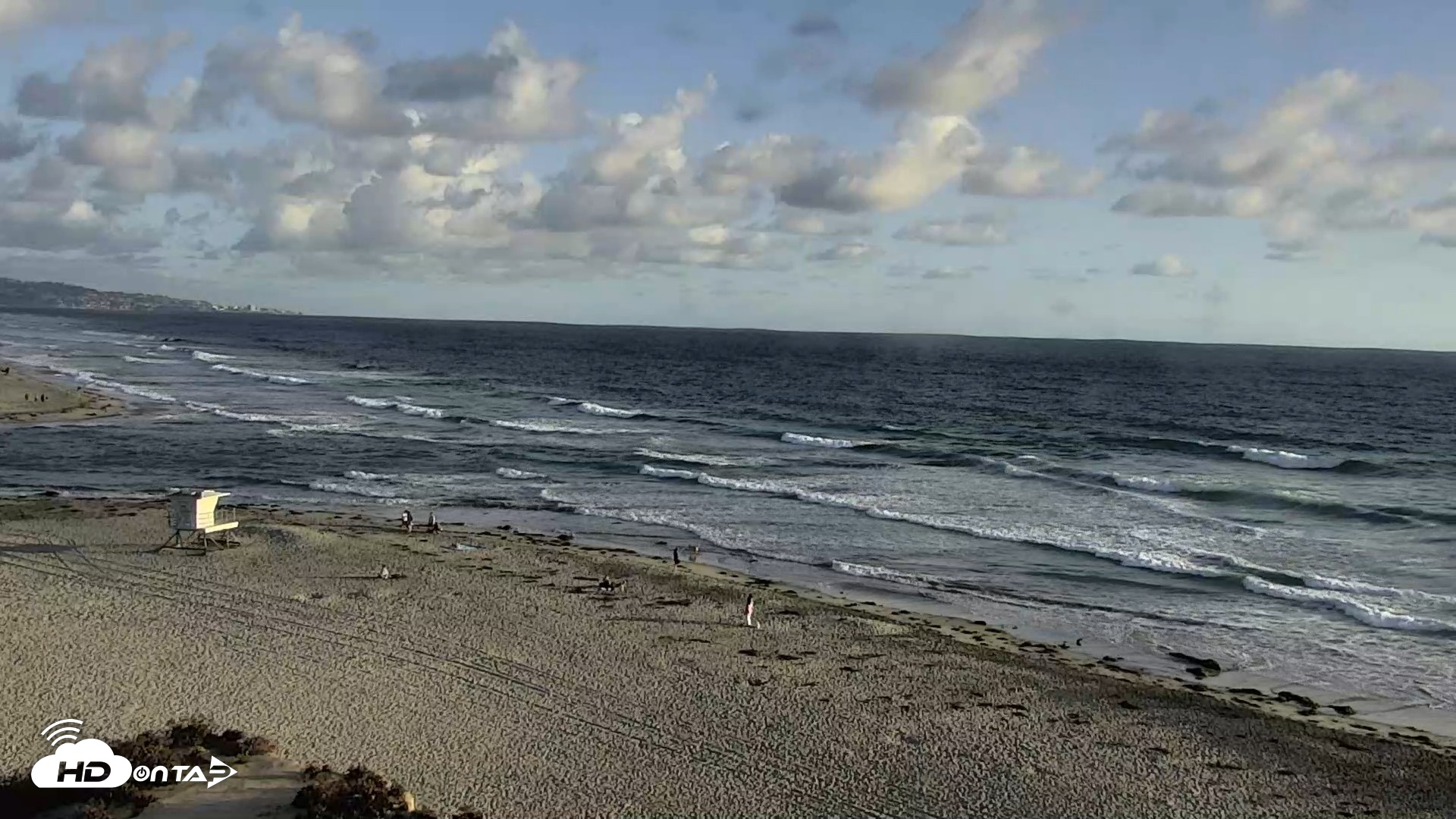 Snapshot of Del Mar Beach North Live Webcam taken May 27, 2026, 6:57pm PDT