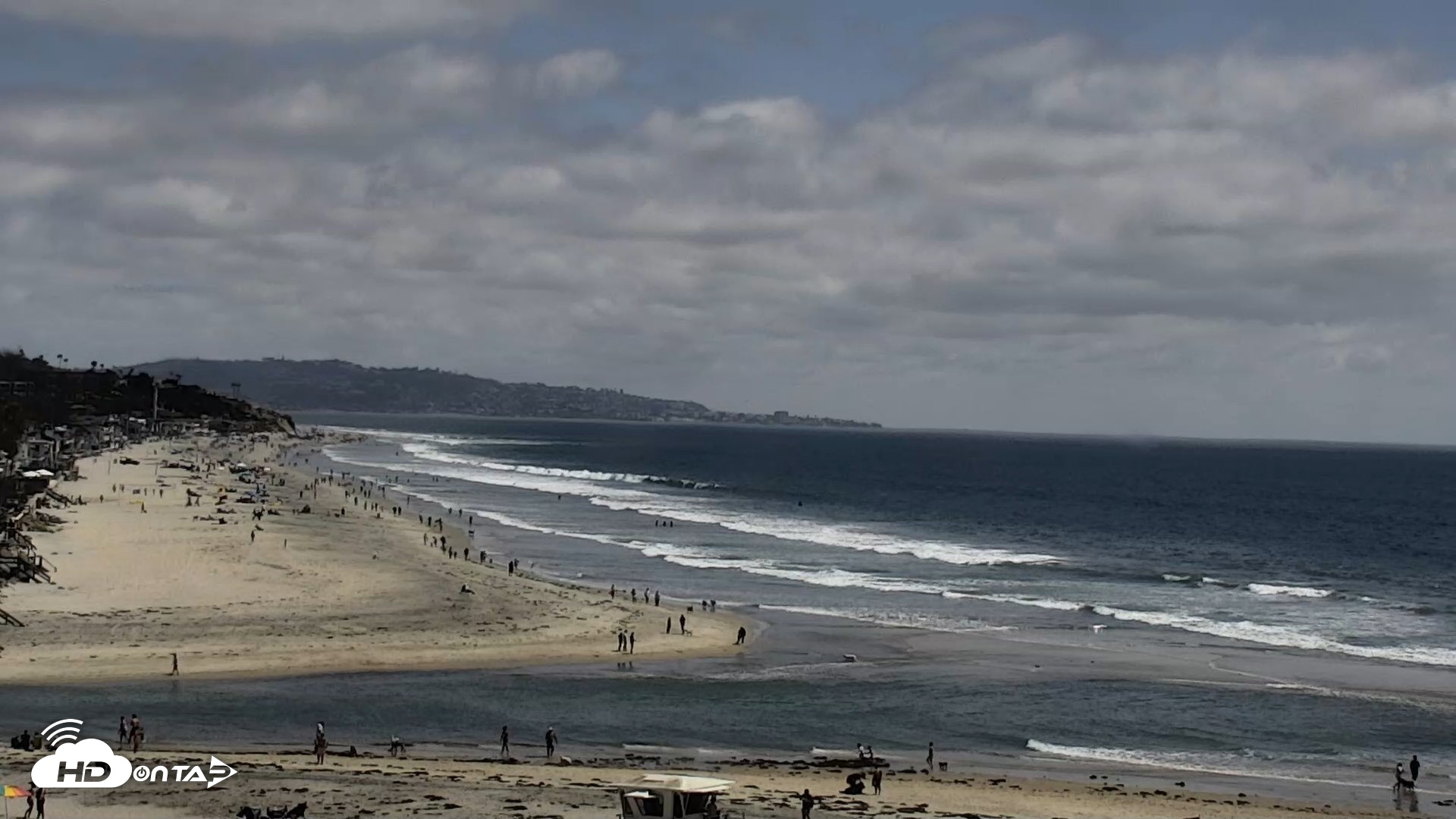 Snapshot of Del Mar Beach North Live Webcam taken May 25, 2026, 2:39pm PDT