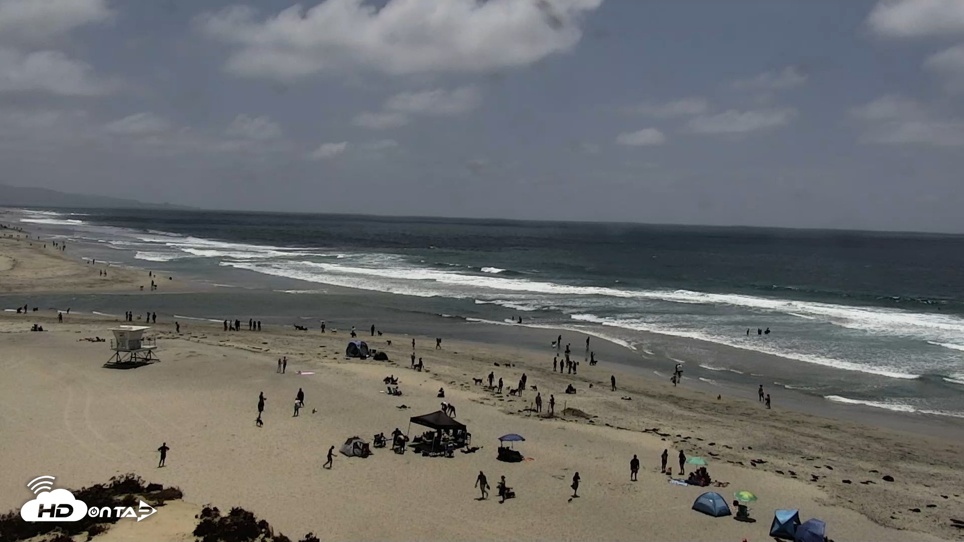 Snapshot of Del Mar Beach North Live Webcam taken May 16, 2026, 1:24pm PDT