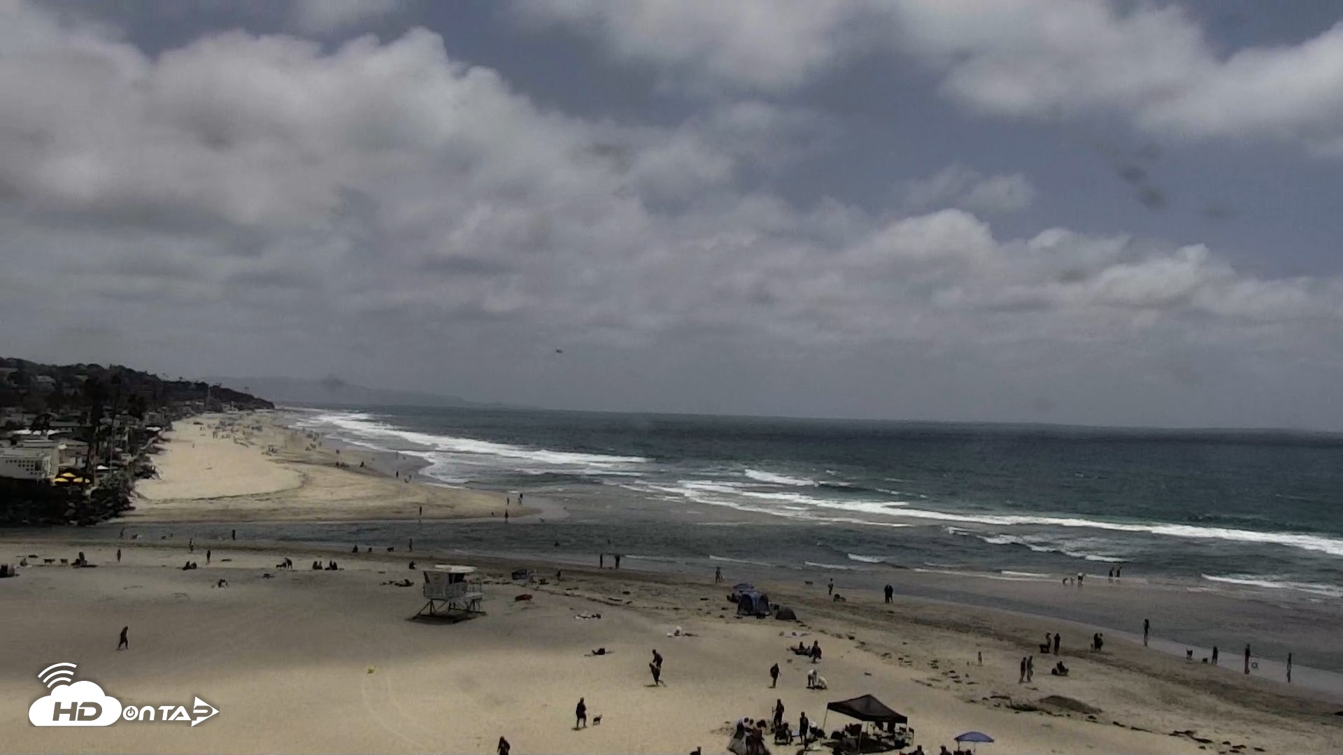 Snapshot of Del Mar Beach North Live Webcam taken May 16, 2026, 1:46pm PDT